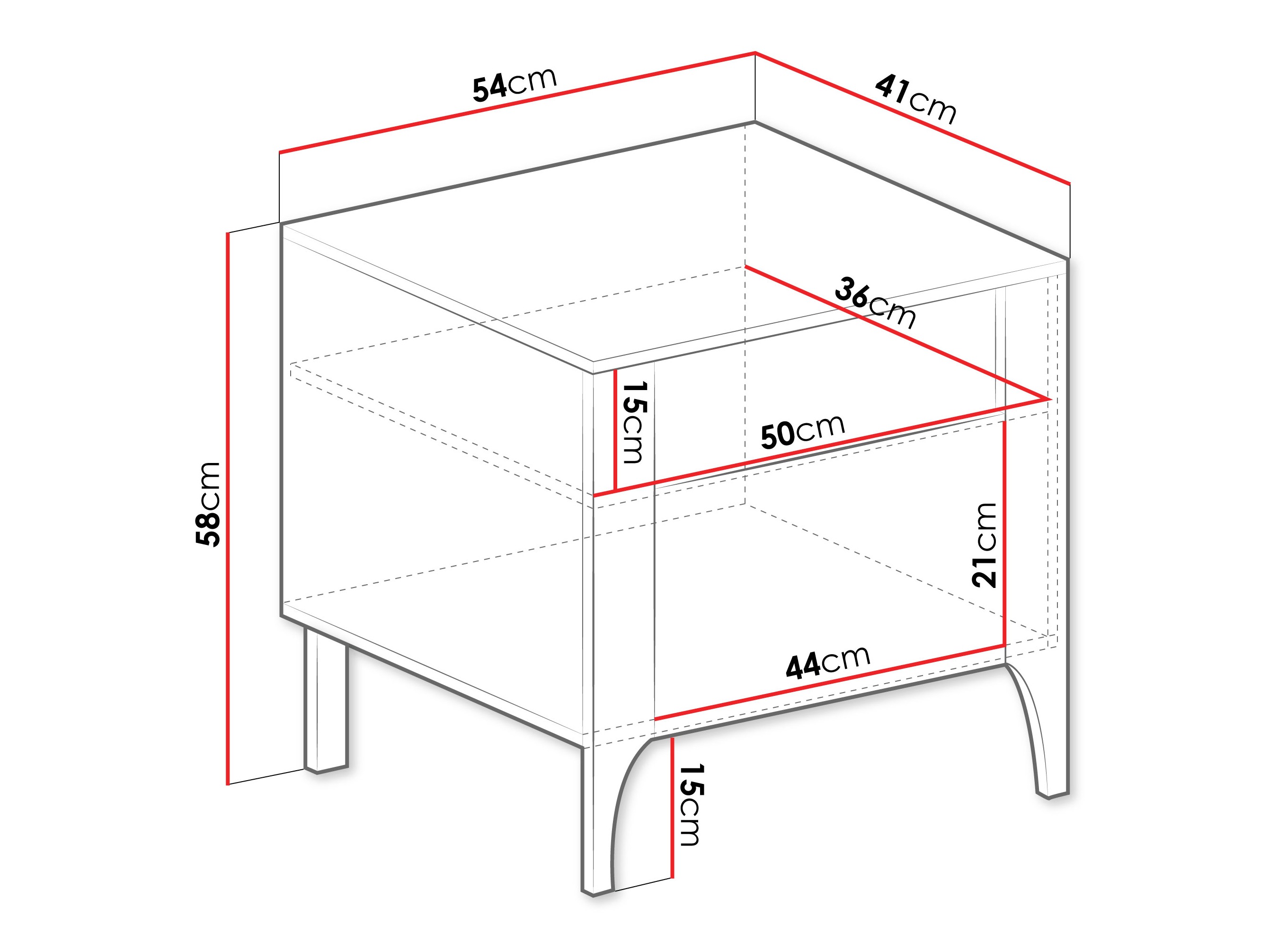 Mesa de cabeceira Mavtoru 110 (Preto)
