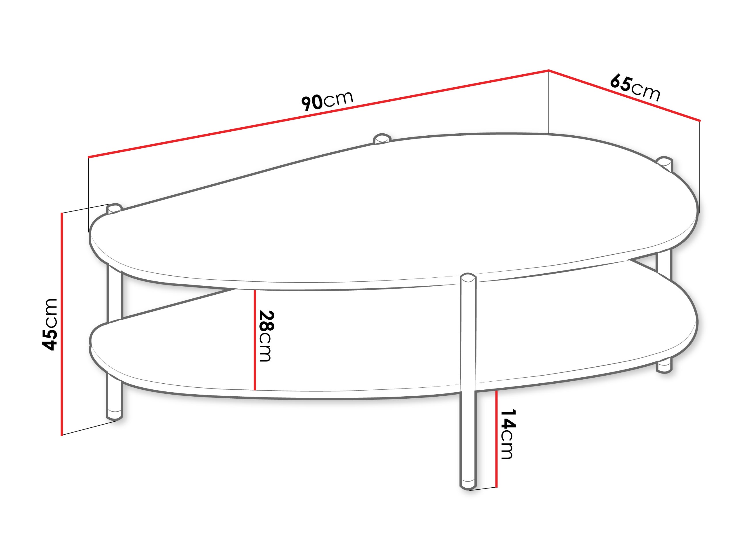 Mesa de centro Mavtoru 109 (Preto)
