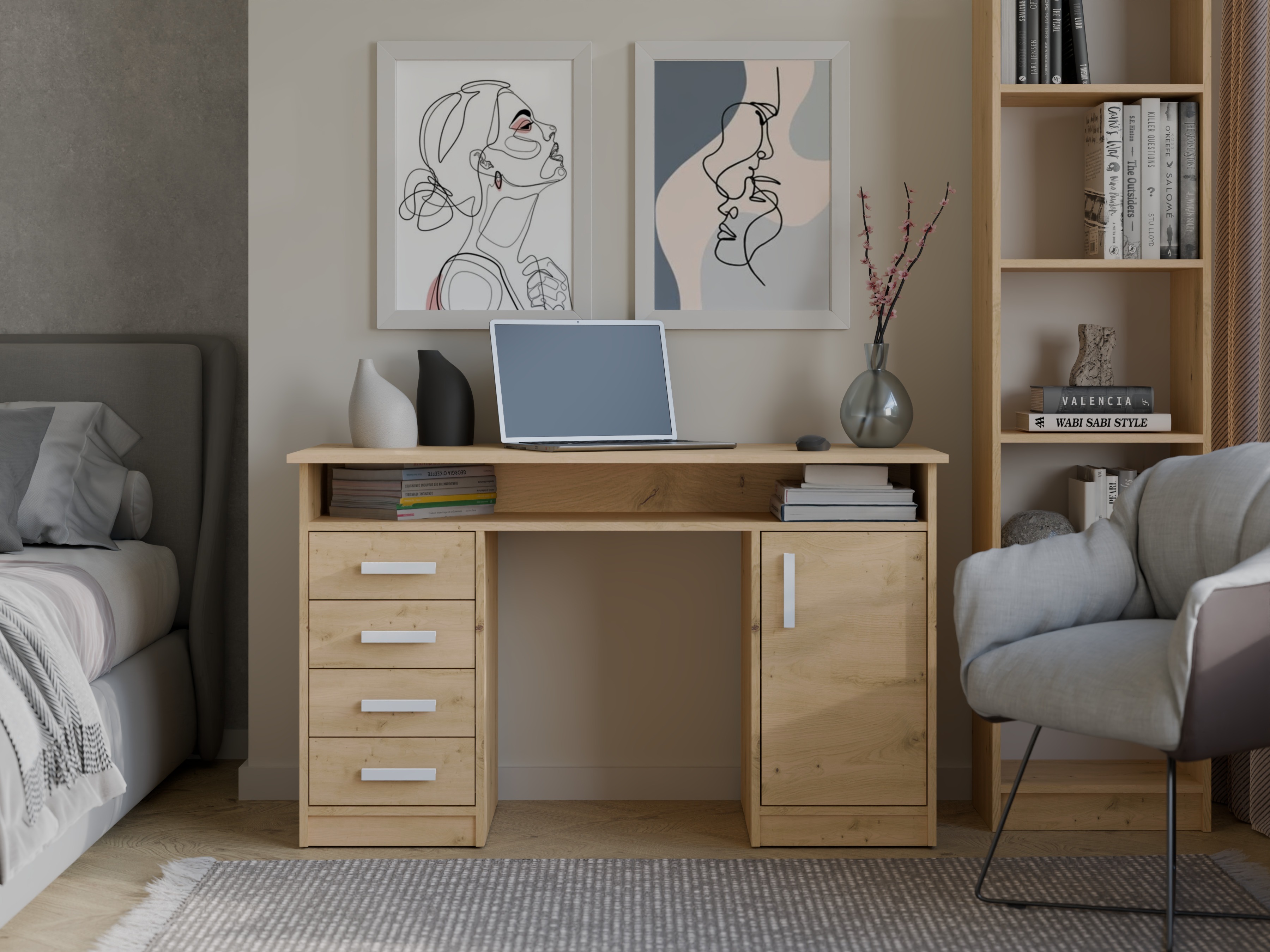 Mesa de escritório Mandeville 329 (Artisan aok)