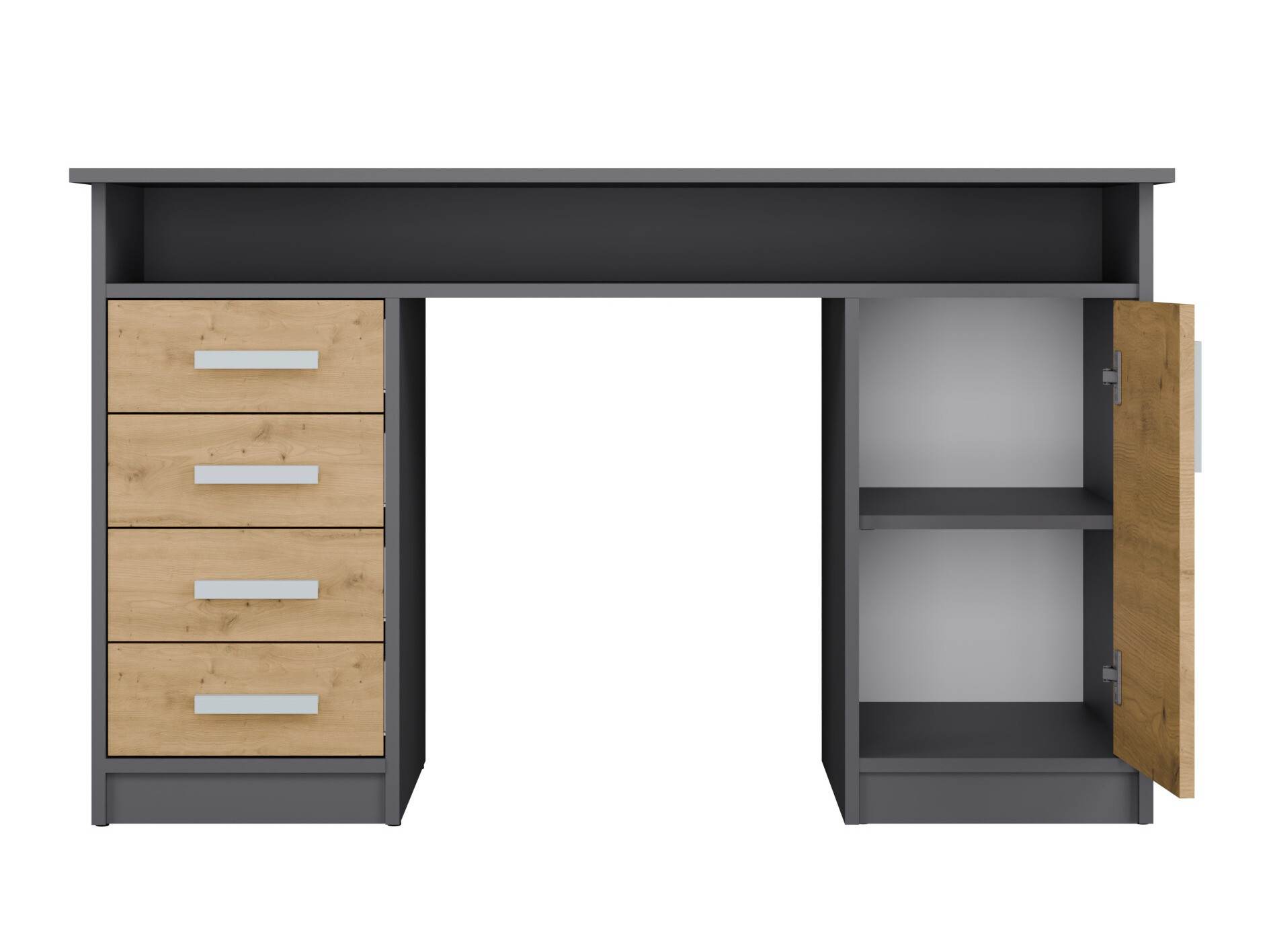 Mesa de escritório Mandeville 329 (Carvalho Artisan + Antracite)