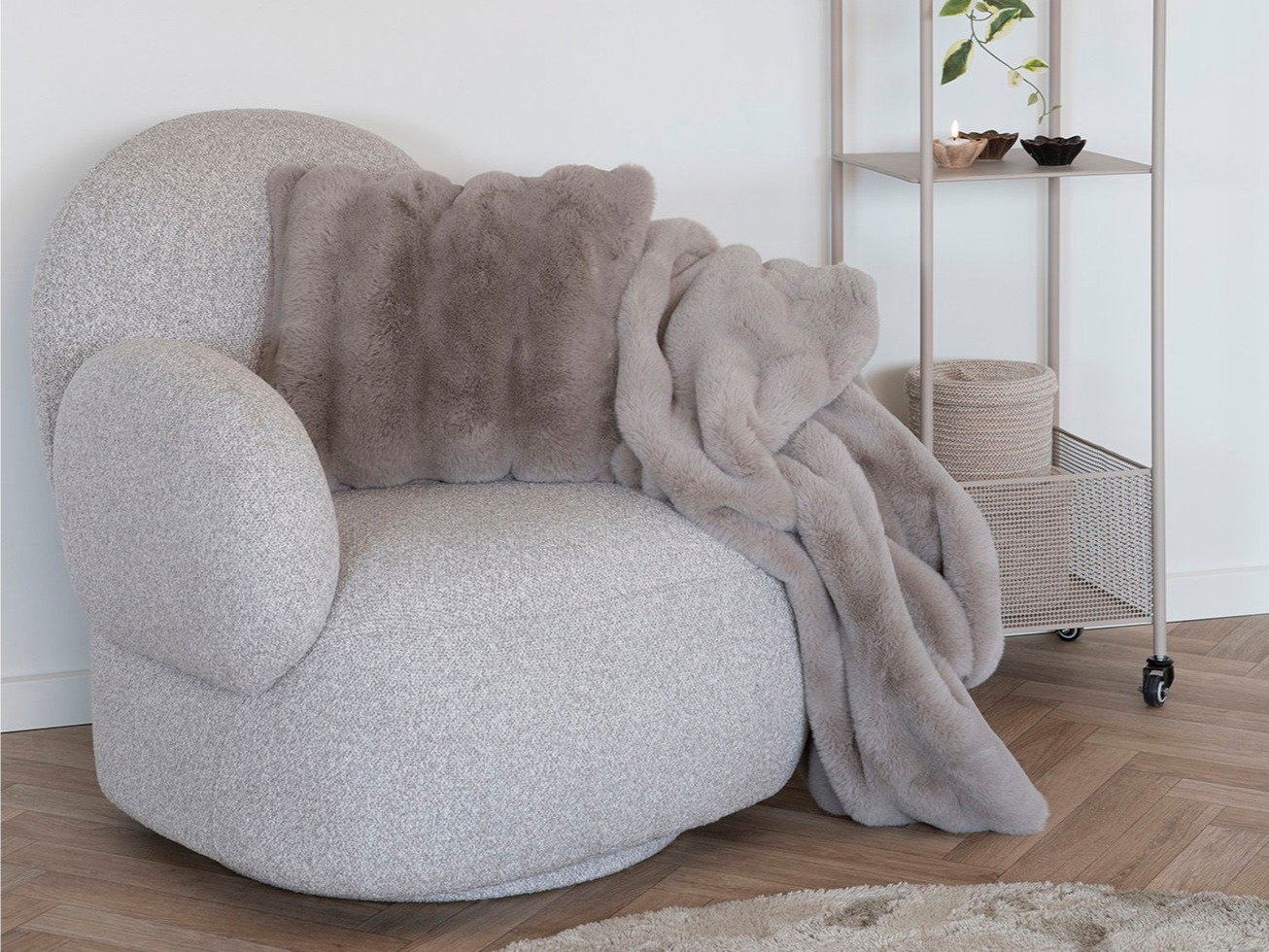 Poltrona Brea 343 (Cinzento claro)