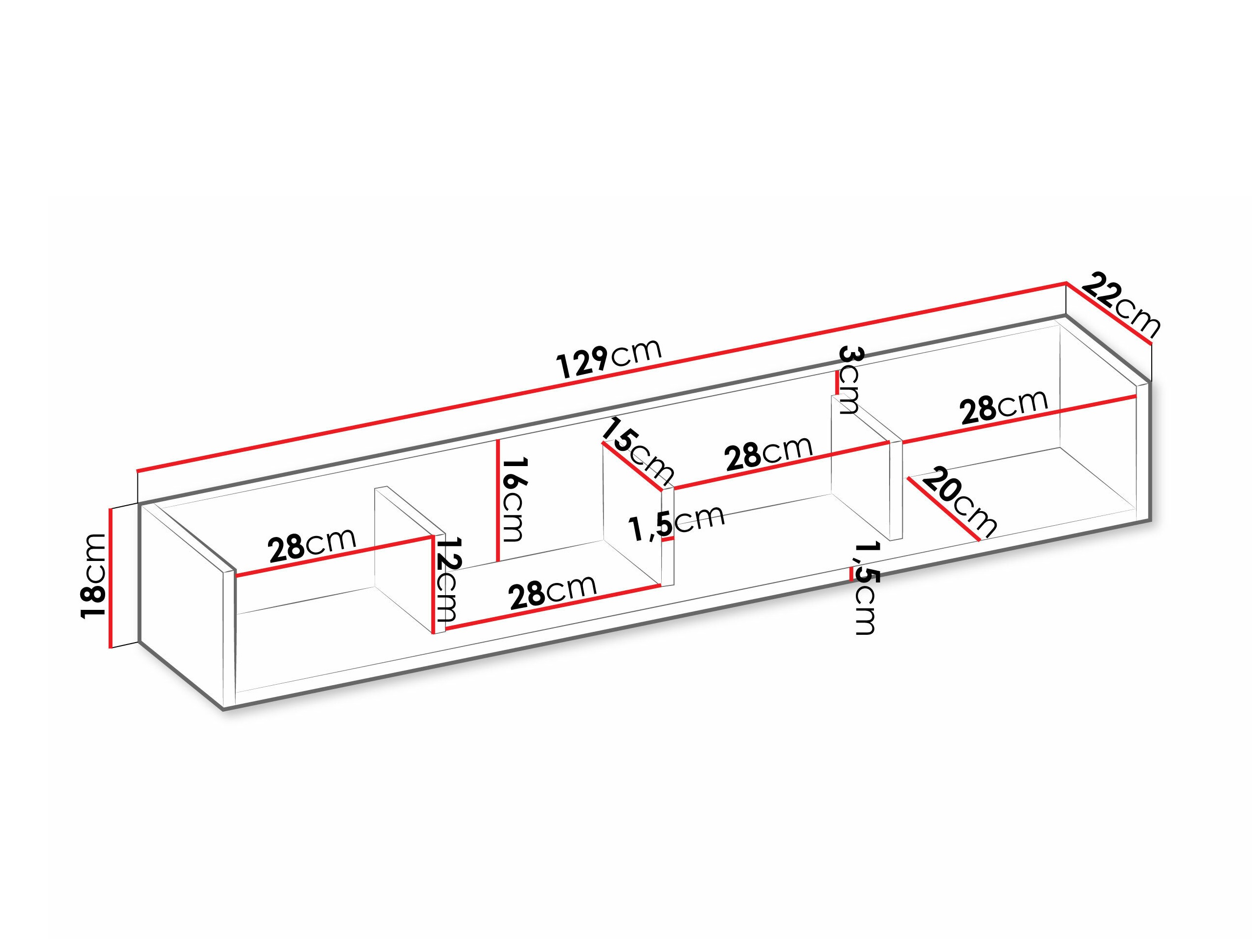 Estante de parede Tivseva 111
