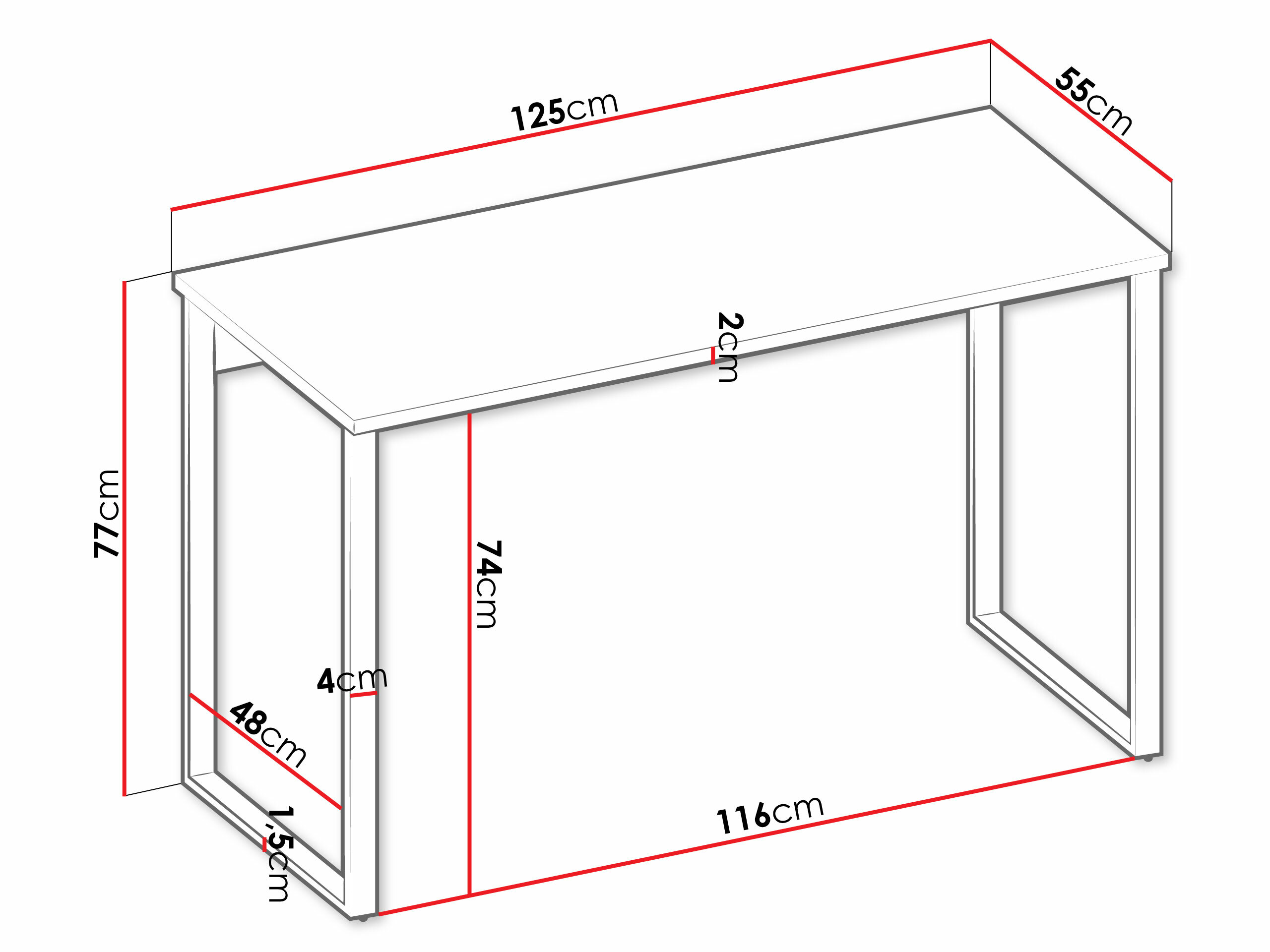 Mesa de escritório Tivseva 107