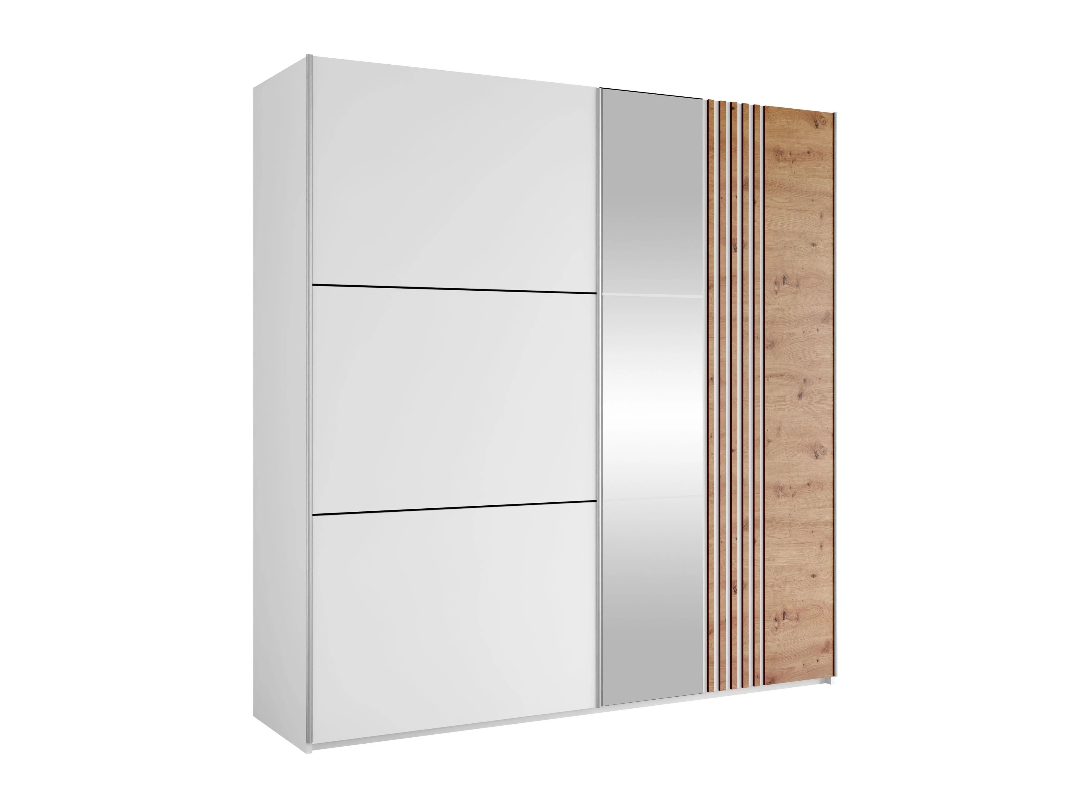 Roupeiro Honolulu 253 (Branco + Carvalho wotan)