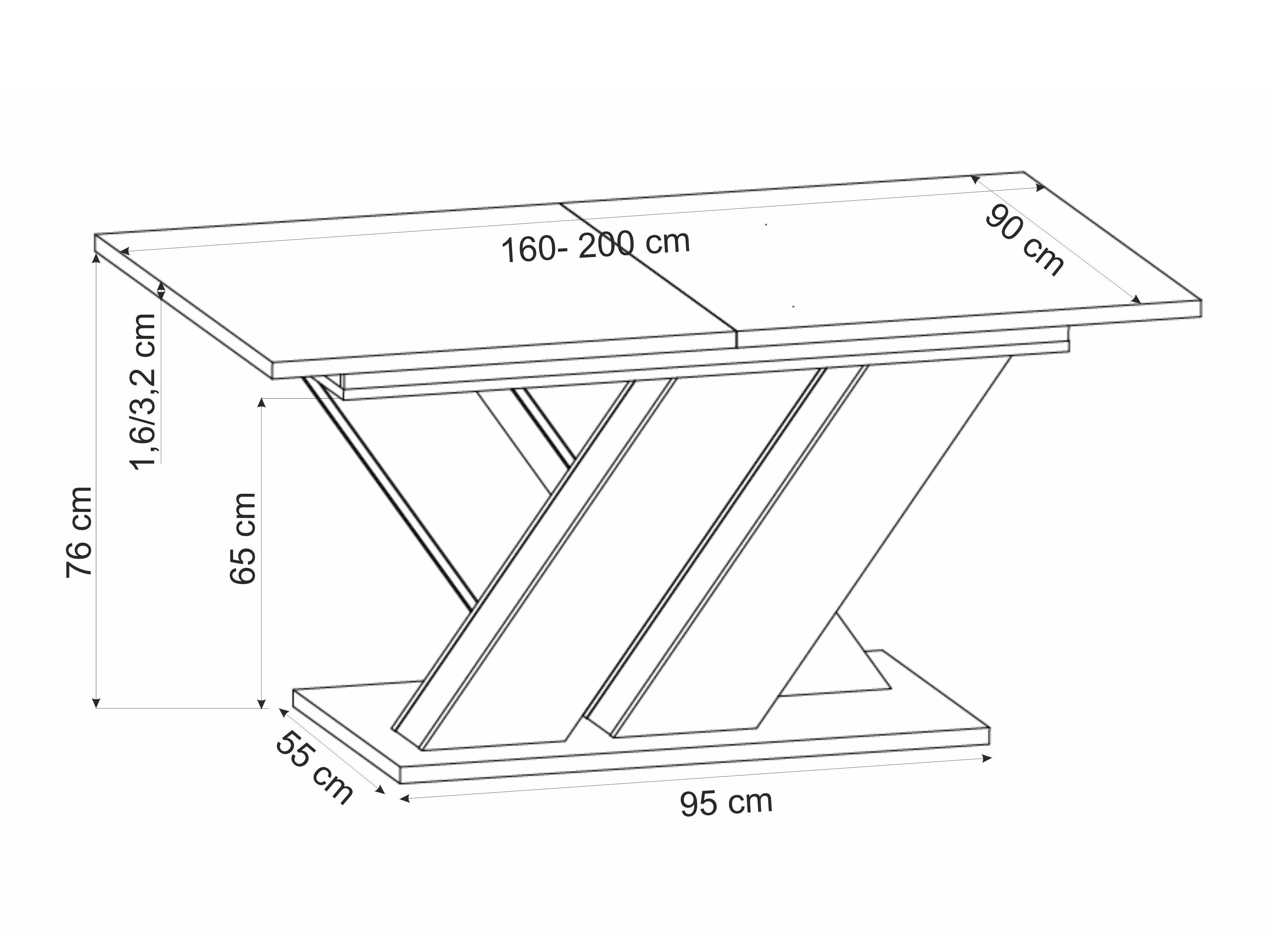 Mesa Houston 2091 (Carvalho wotan + Preto)