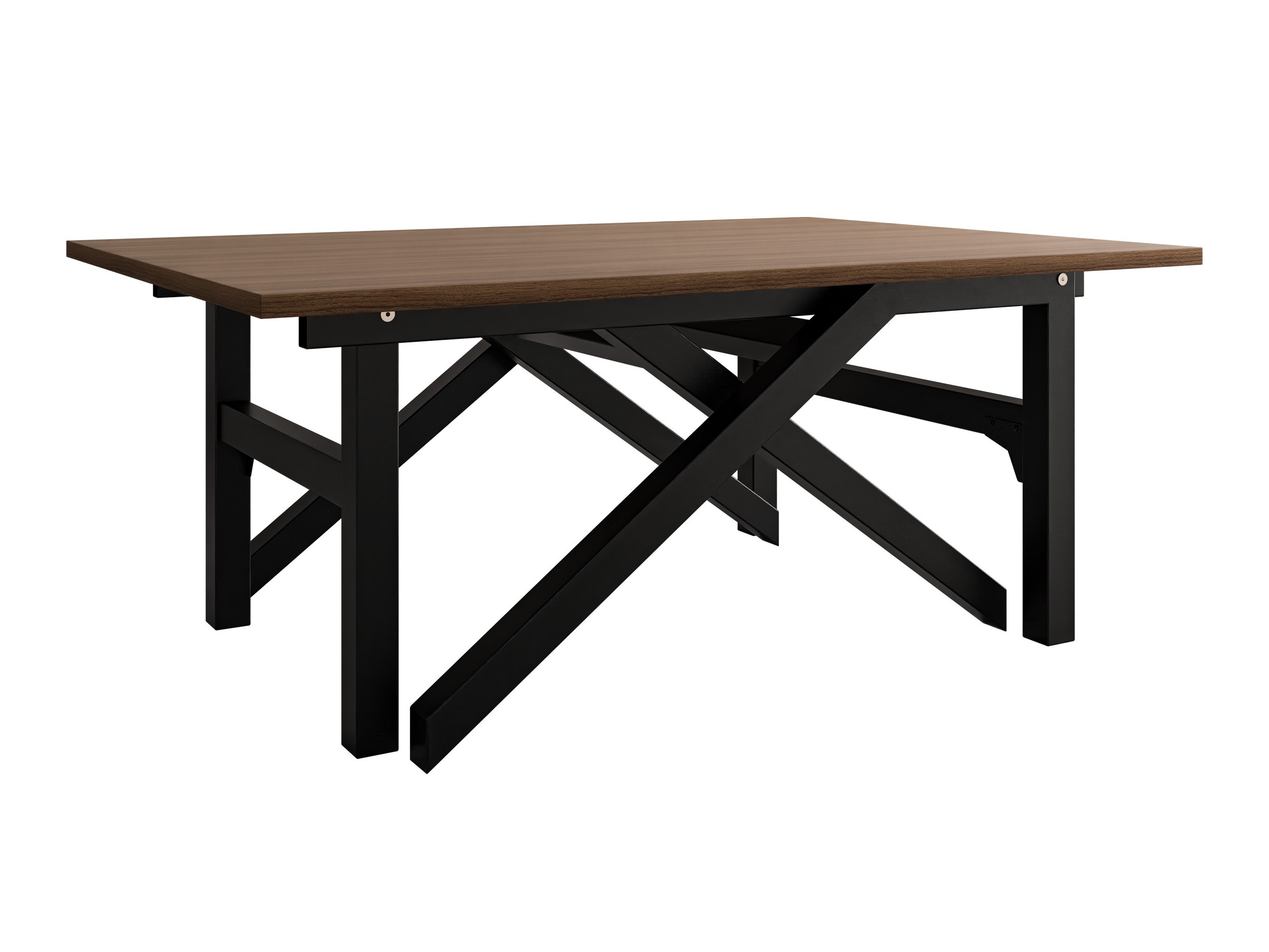 Mesa de centro extensível Oswego 151 (Nogueira + Preto)