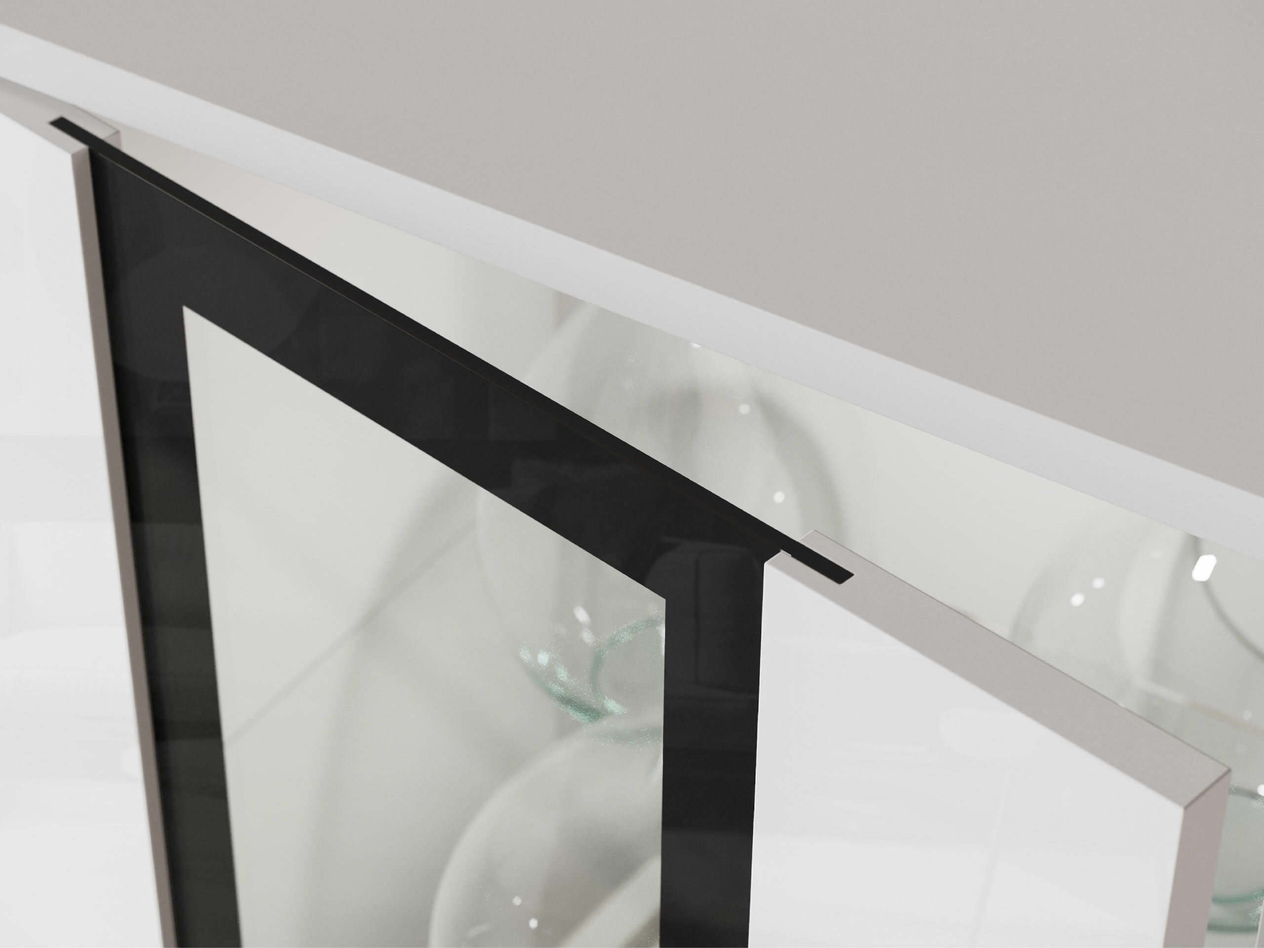 Conjunto para sala de estar Torcame 103 (Branco + Branco brilhante)