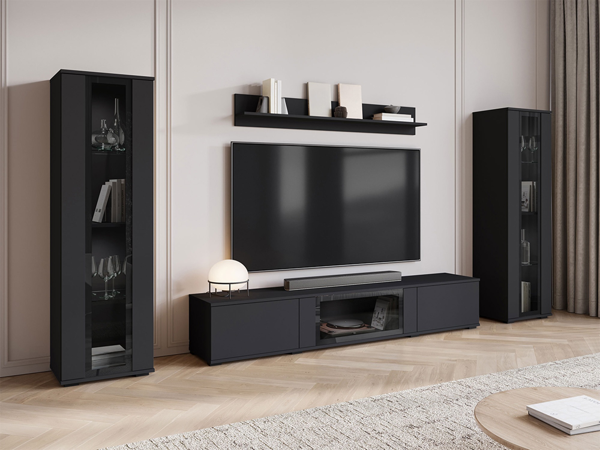 Conjunto para sala de estar Torcame 103 (Preto)