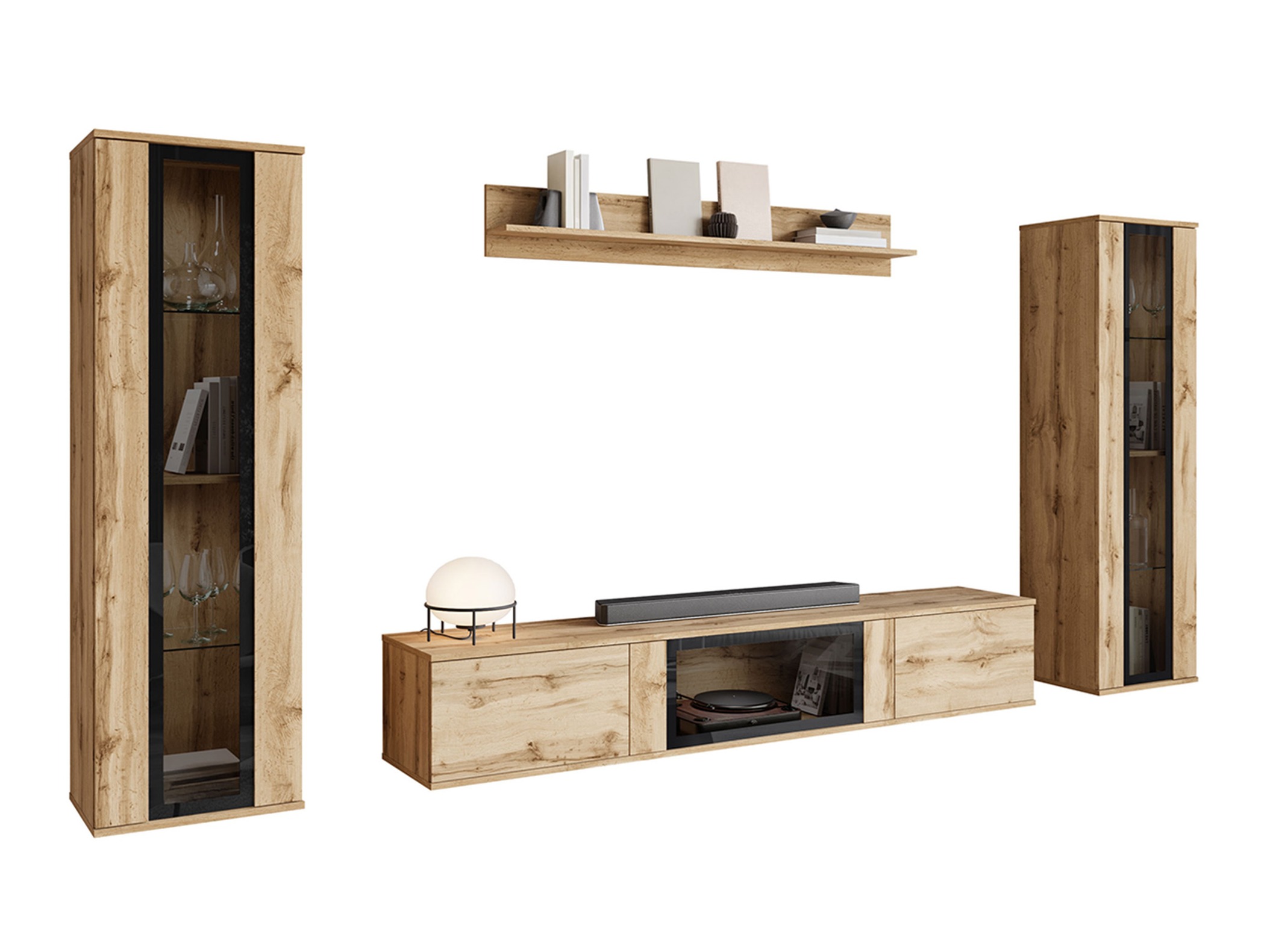 Conjunto para sala de estar Torcame 103 (Carvalho wotan)