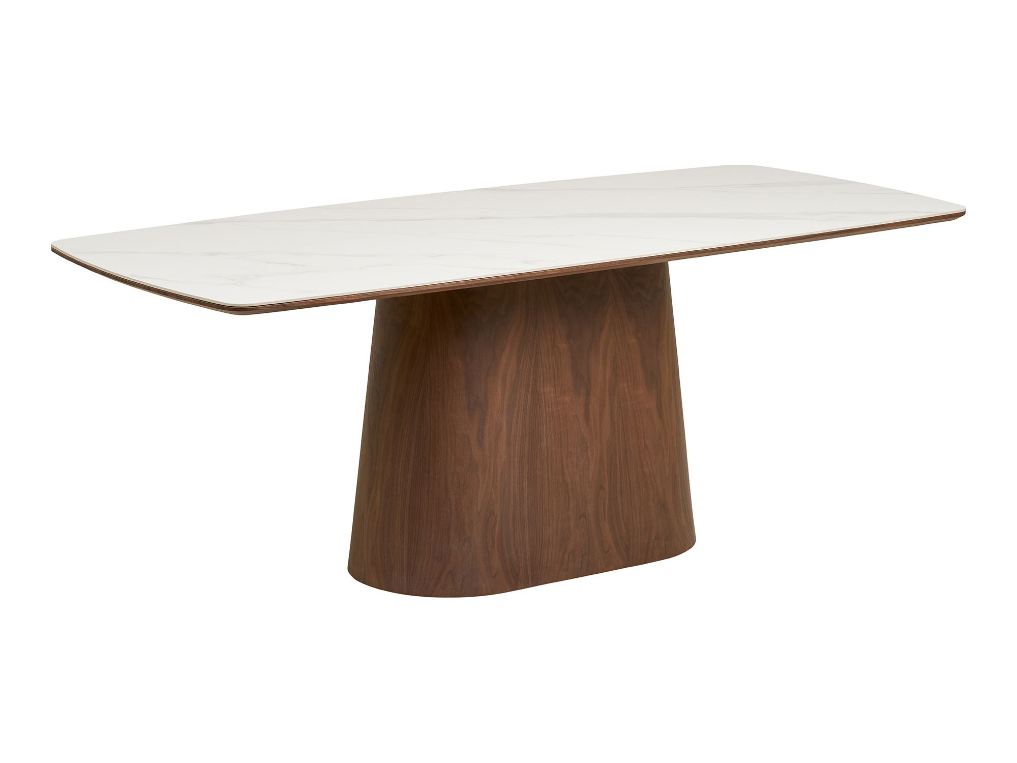 Mesa Brea 269 (Castanho escuro + Marmore branco)