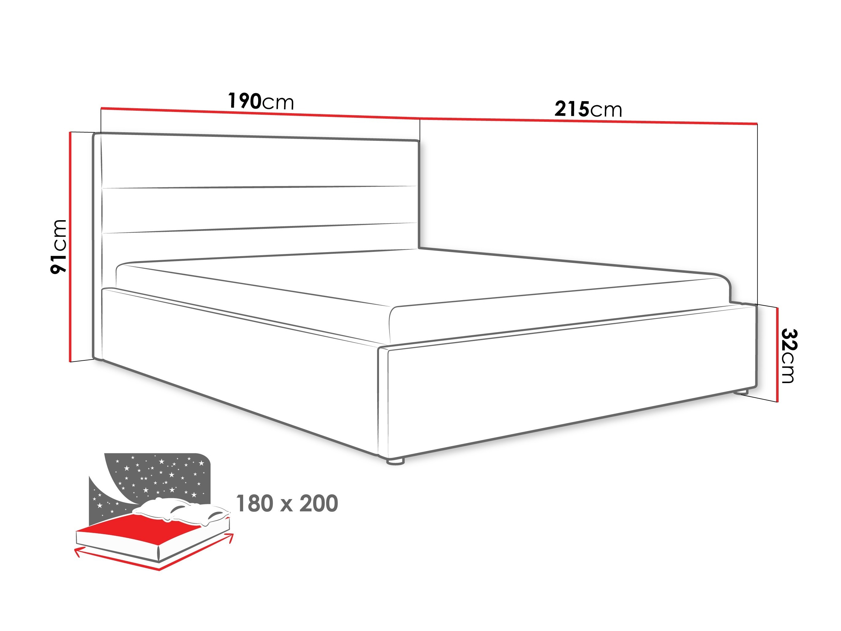 Cama Comfivo 454 (Cinzento)