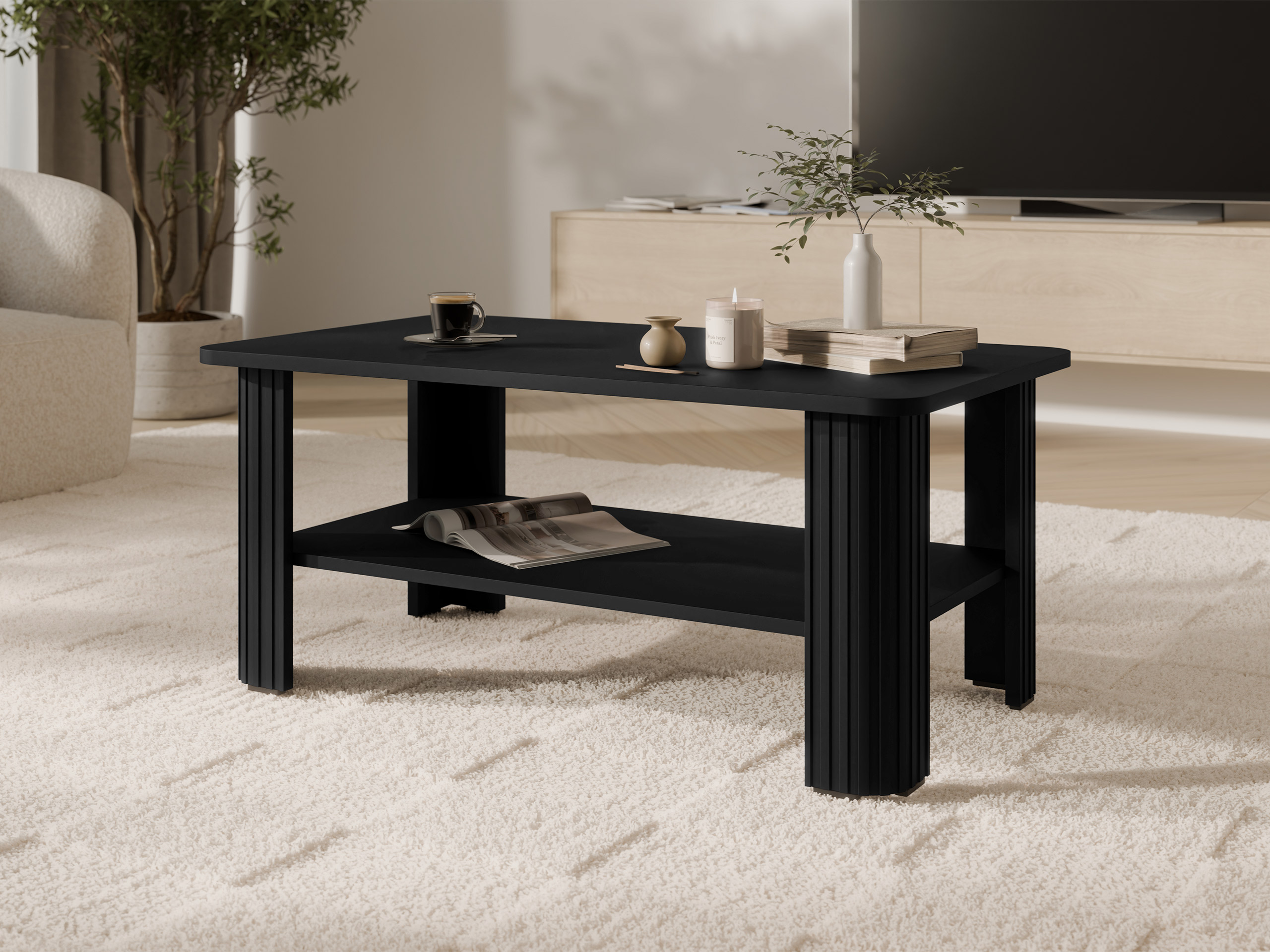 Mesa de centro Charlotte 213 (Preto)