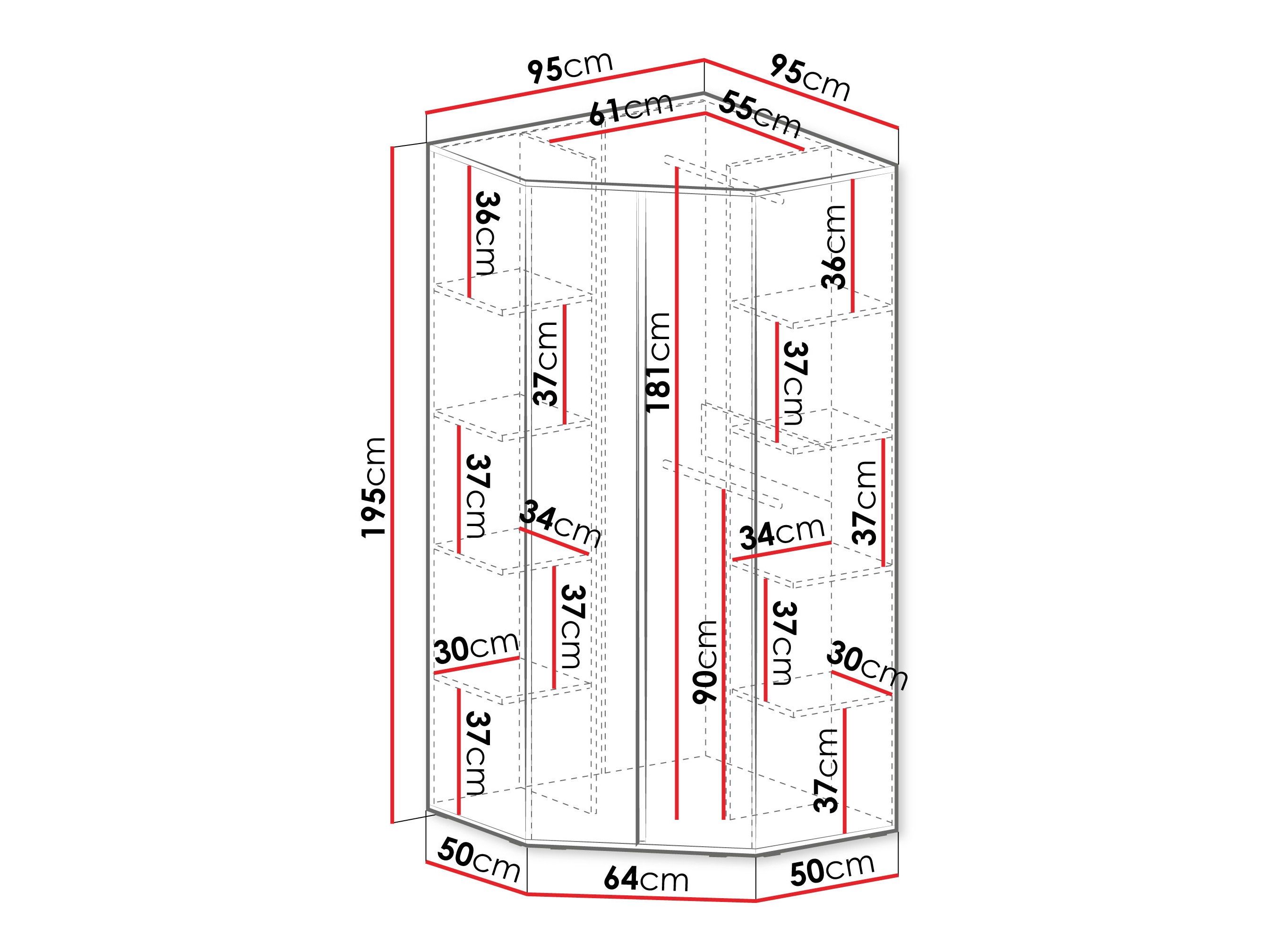 Roupeiro de canto Fiosono 101 (Eucalipto + Carvalho)