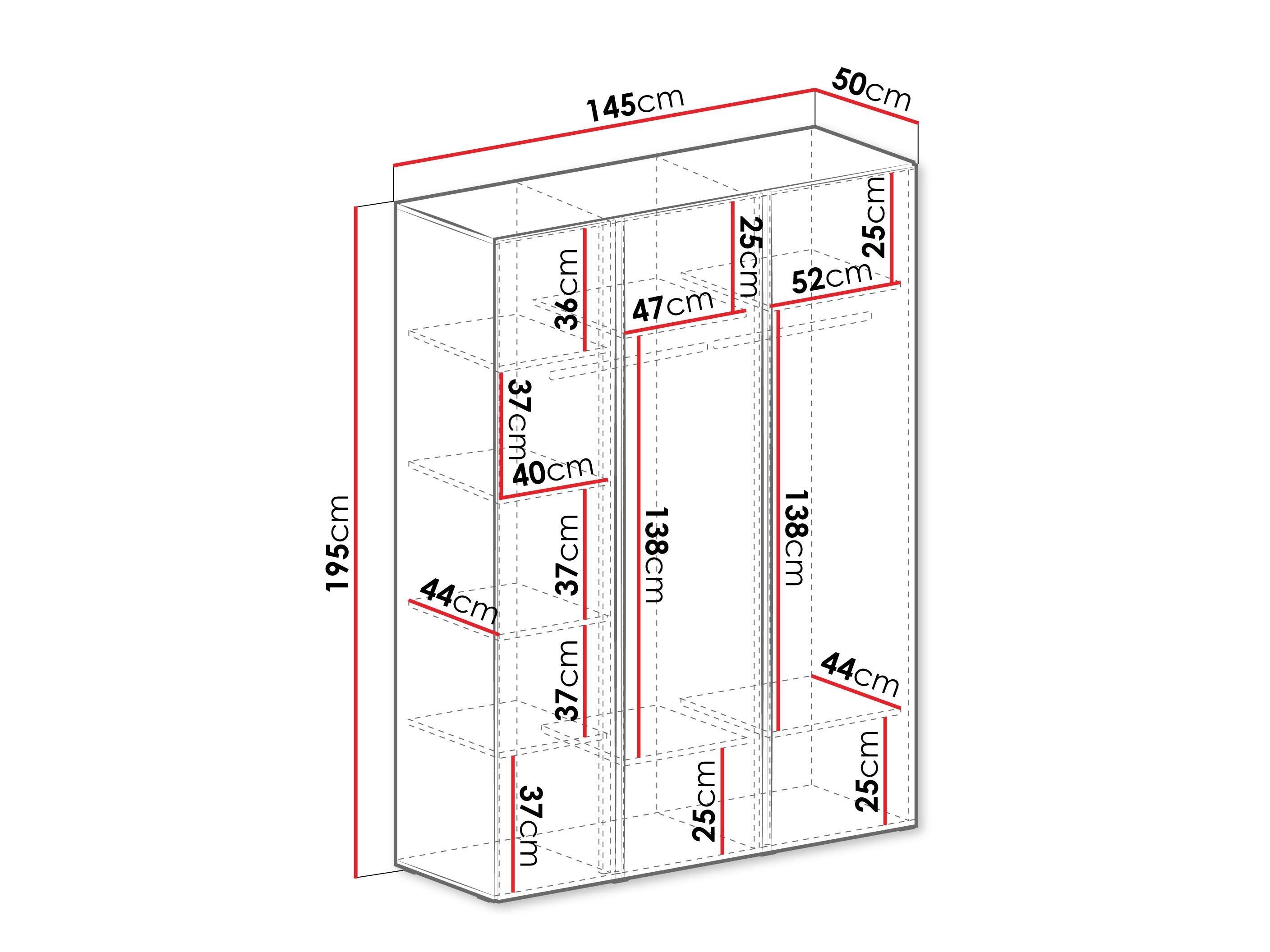 Roupeiro Fiosono 100 (Bege + Carvalho claro)