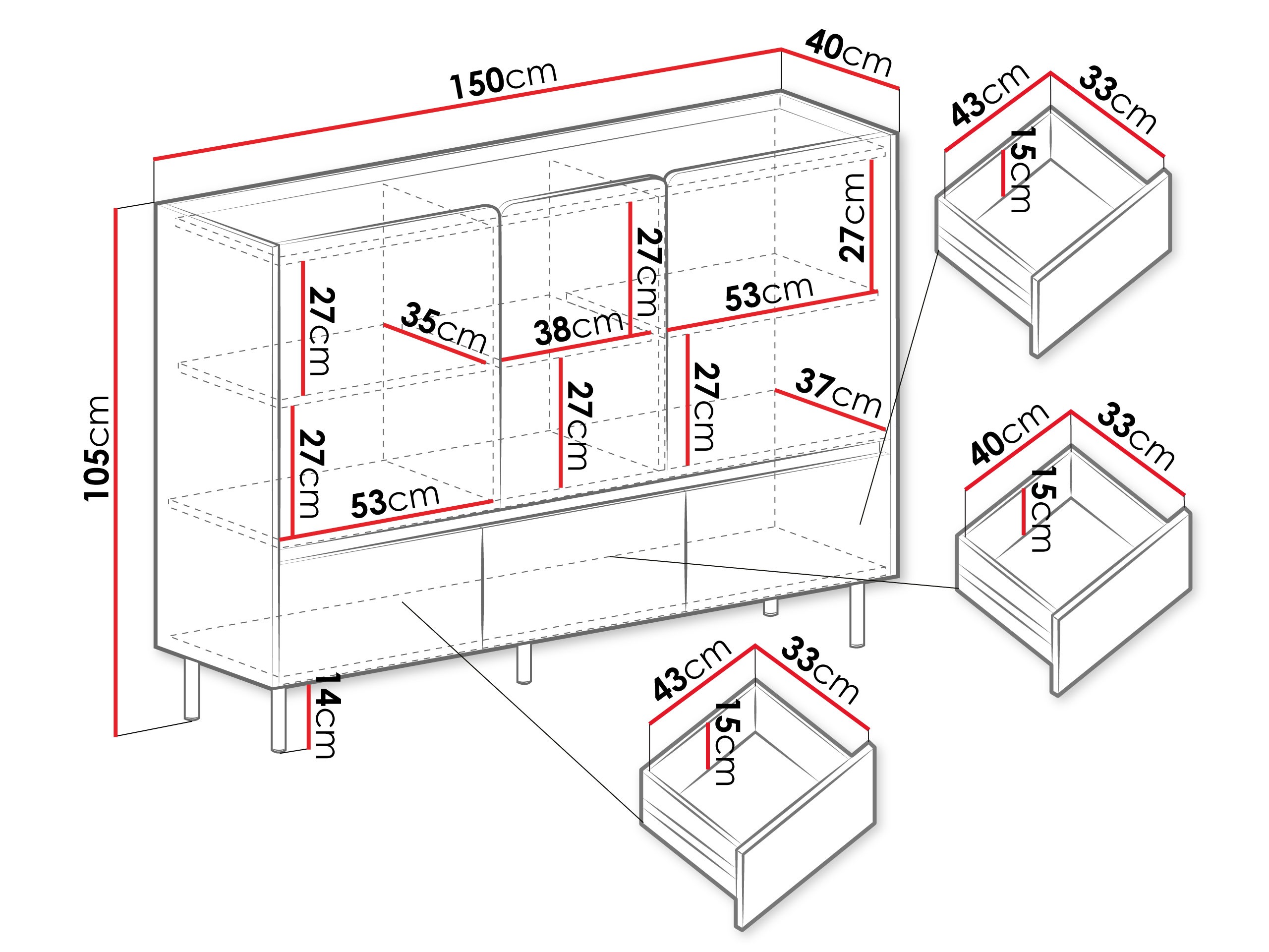 Cómoda Fiosono 106 (Verde empoeirado + Carvalho)