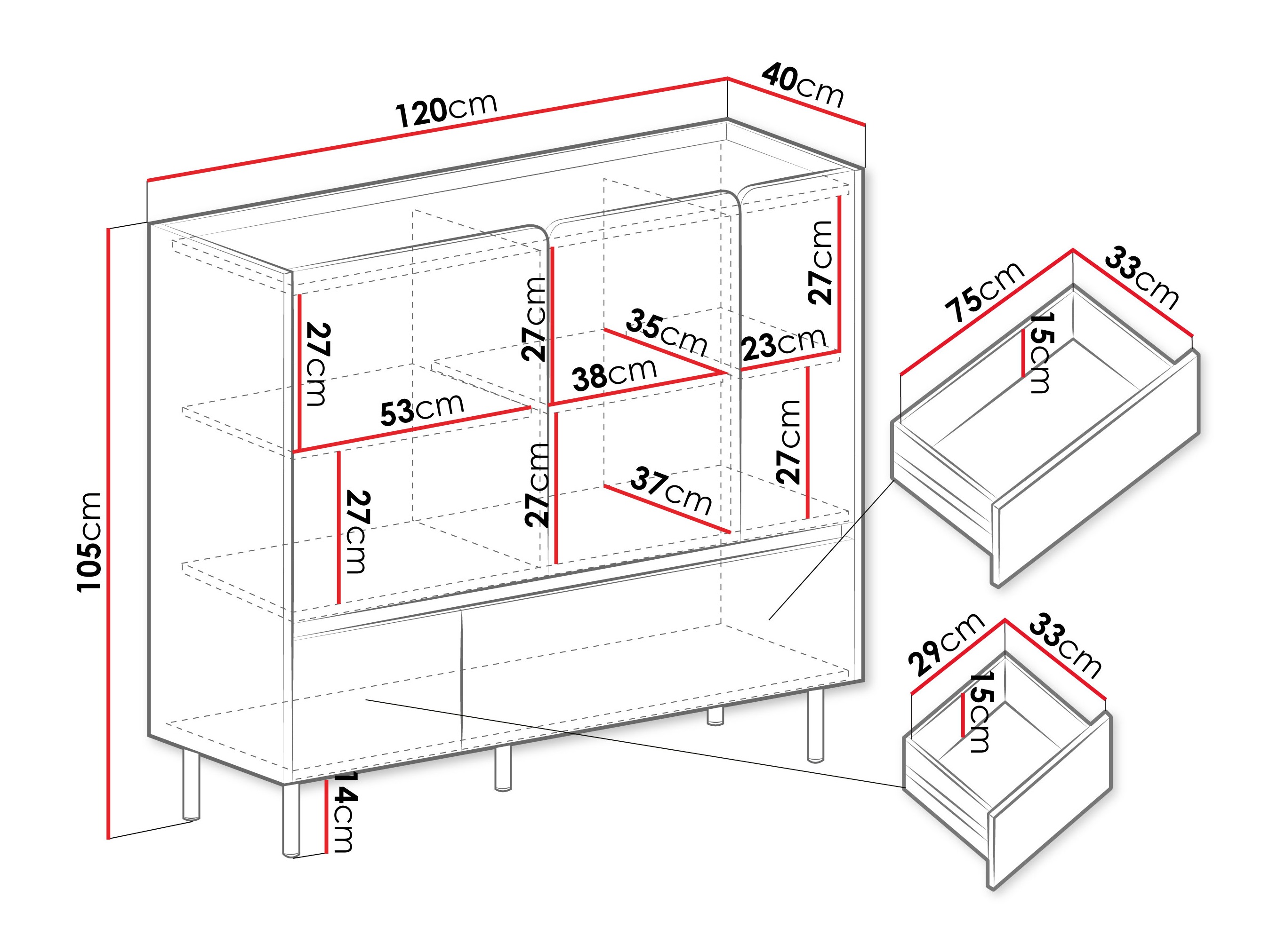 Cómoda Fiosono 107 (Verde empoeirado + Carvalho)