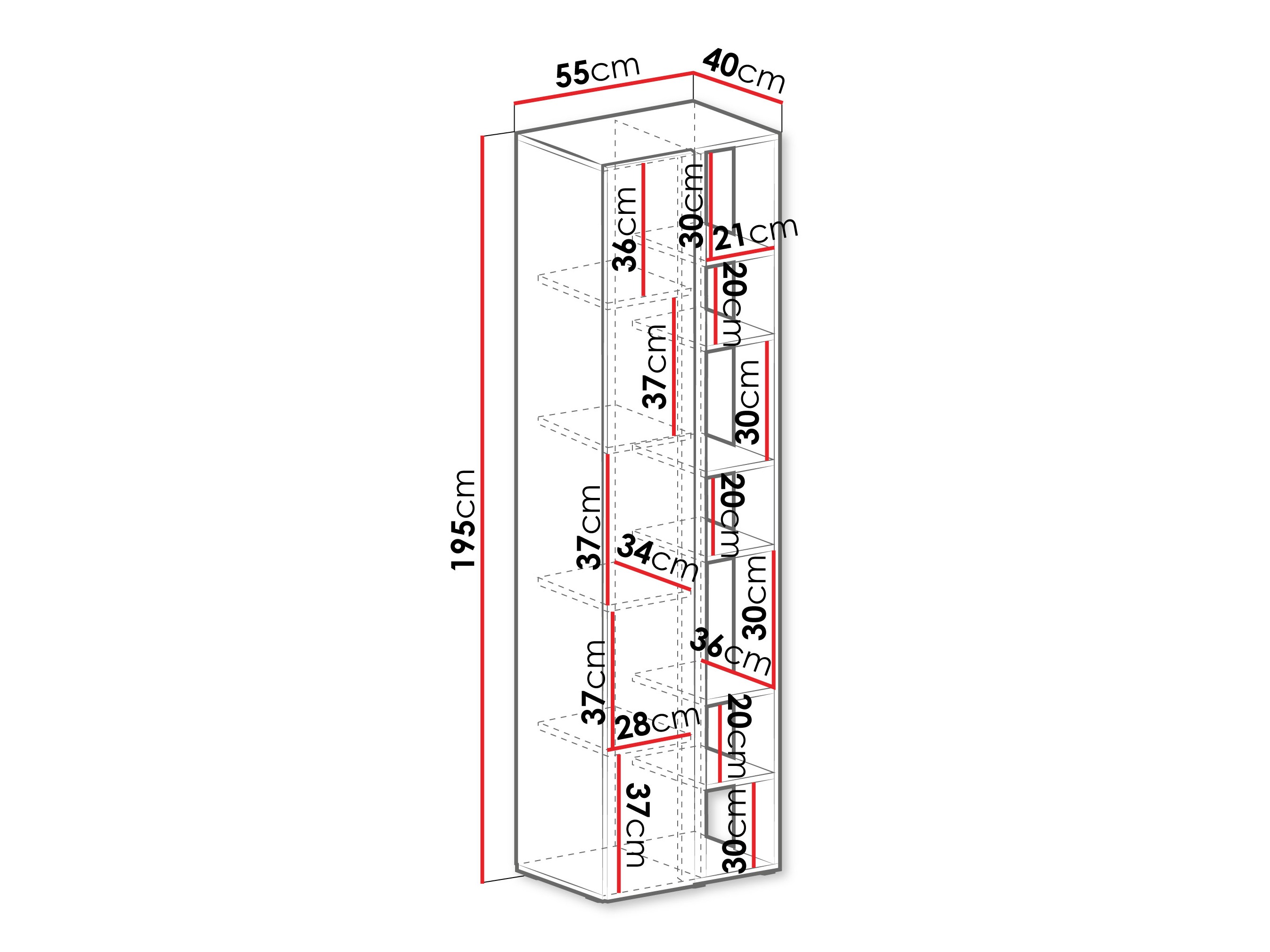 Estante Fiosono 103 (Eucalipto + Carvalho)
