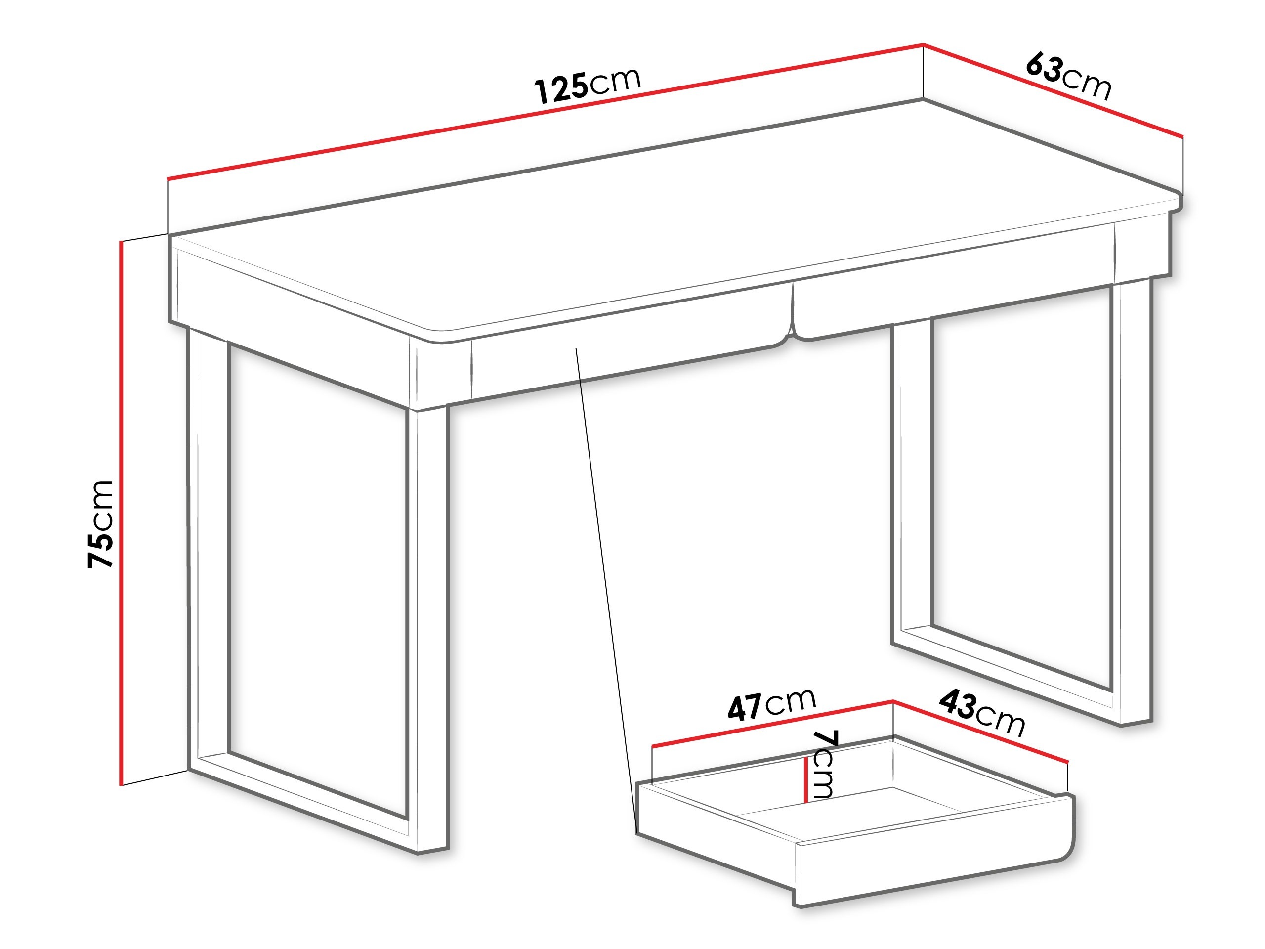 Mesa de escritório Fiosono 109 (Eucalipto + Carvalho)