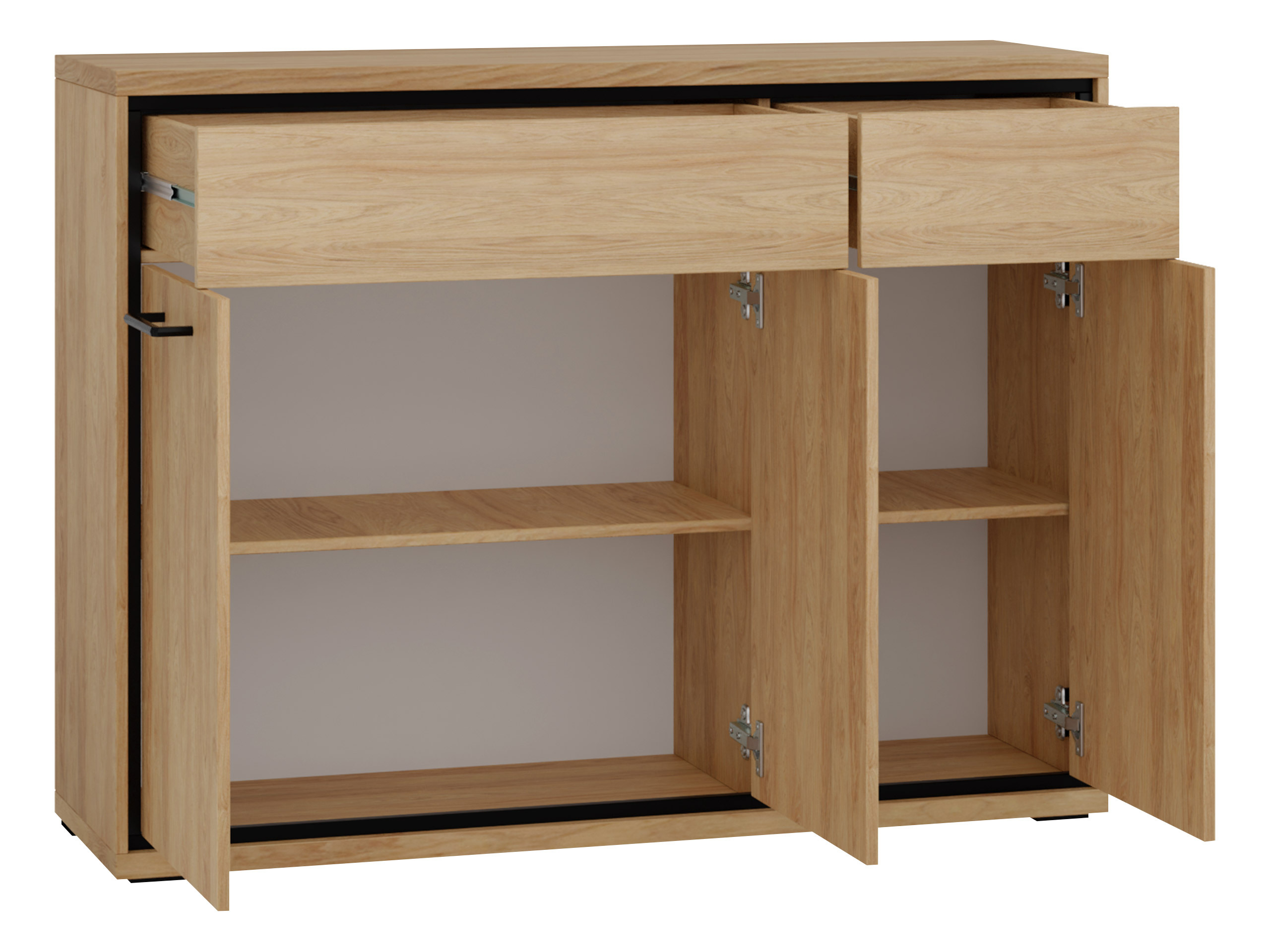 Conjunto para sala de estar Etrmoni 118 (Madeira clara + Carvalho)