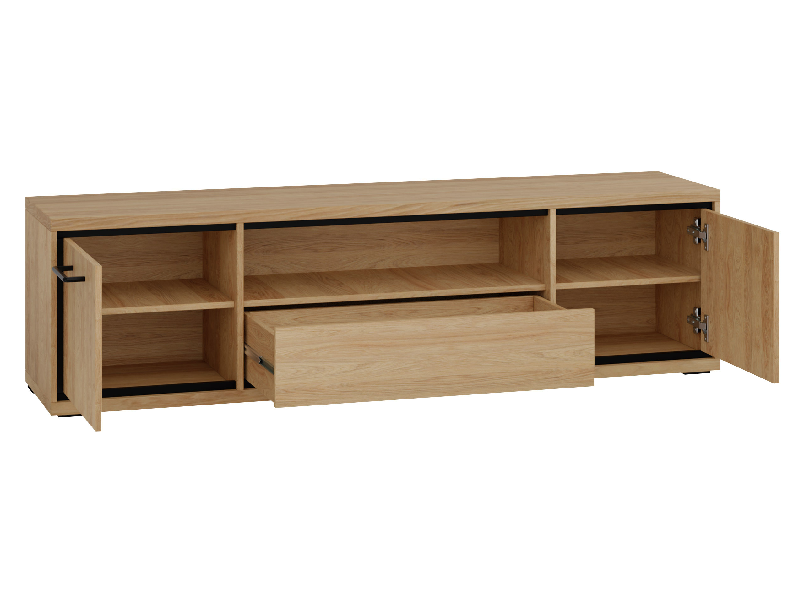 Conjunto para sala de estar Etrmoni 118 (Madeira clara + Carvalho)