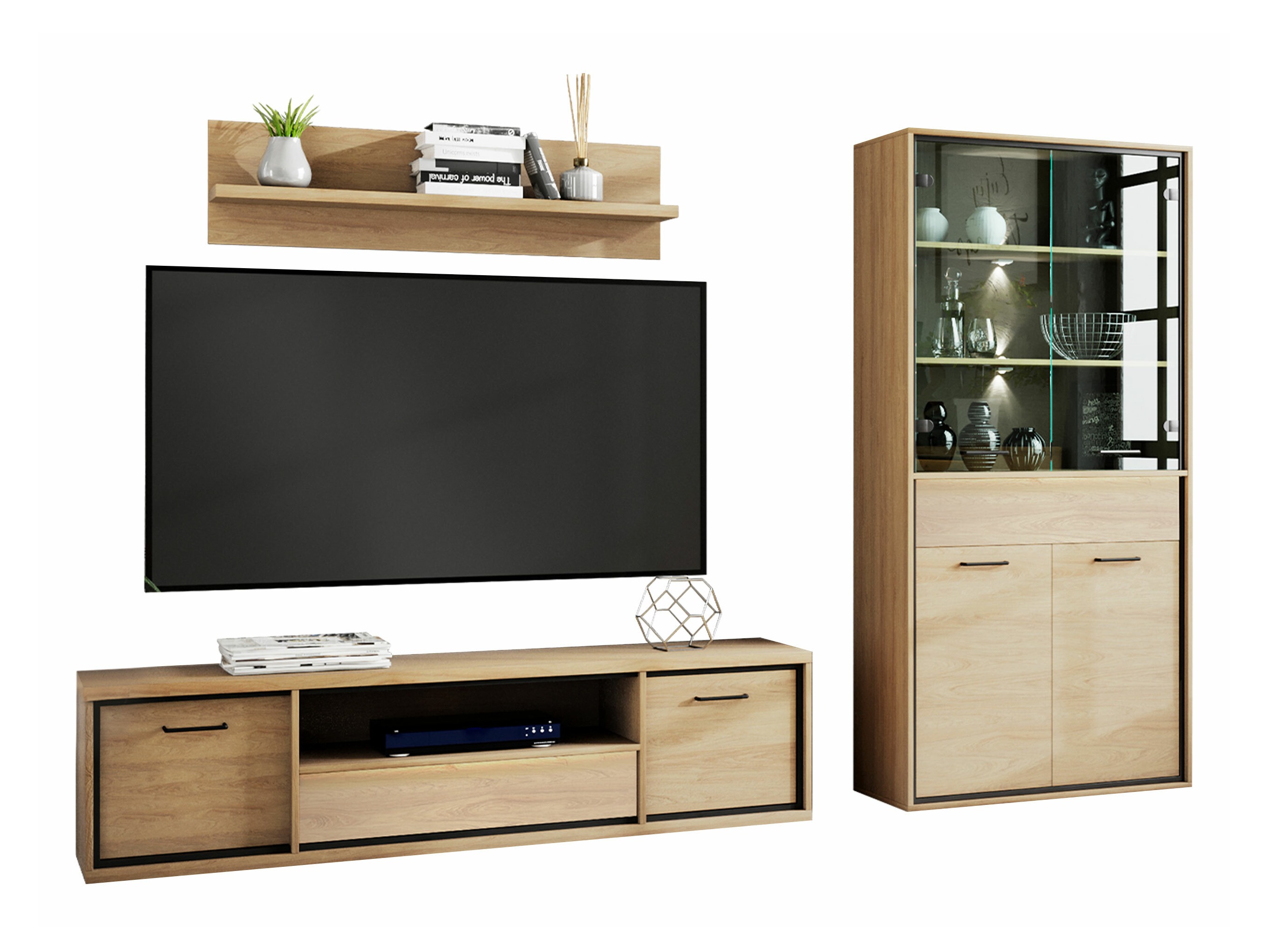 Conjunto para sala de estar Etrmoni 119 (Madeira clara)