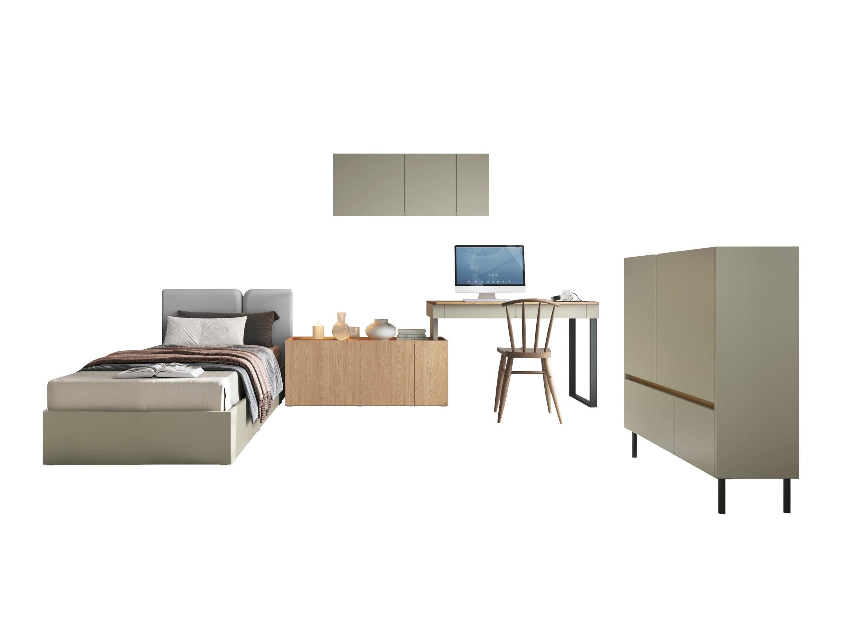 Conjunto de mobiliário Fiosono 115 (Eucalipto + Carvalho)