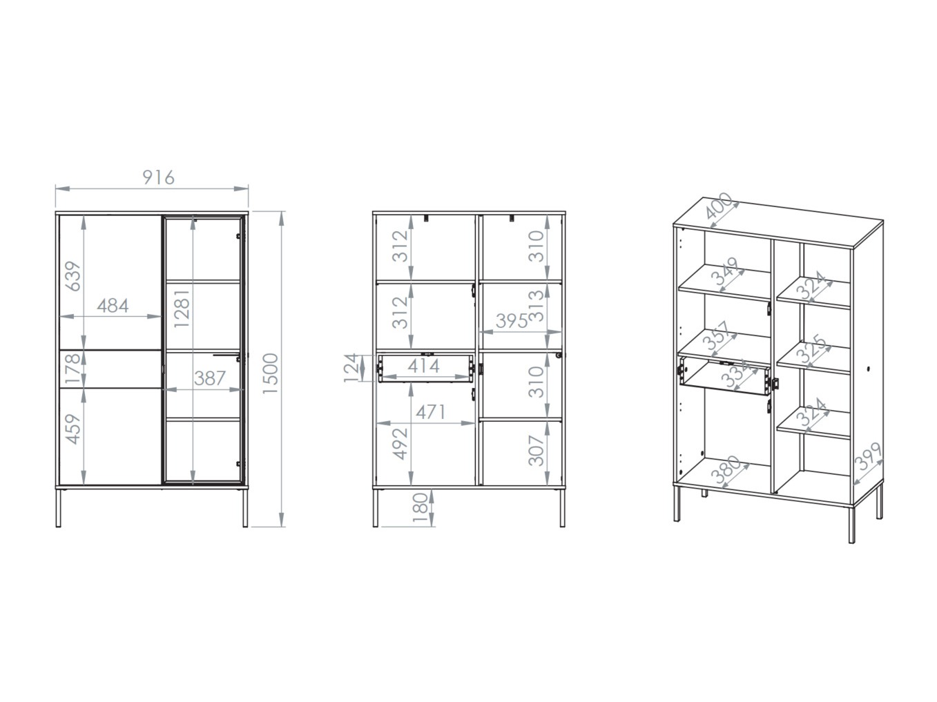 Estante Virsalo 100 (Carvalho)