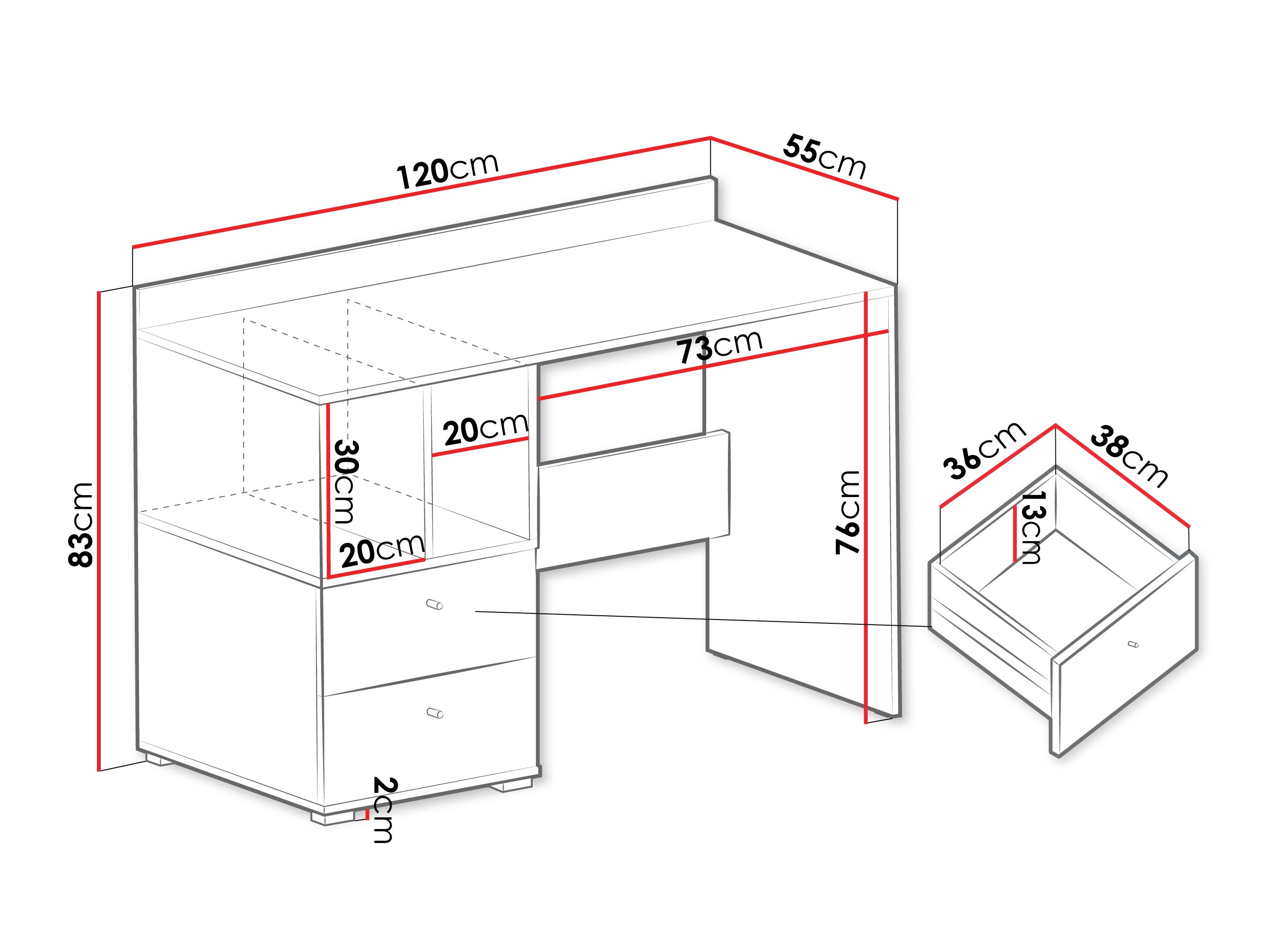 Mesa de escritório Ciravie 104