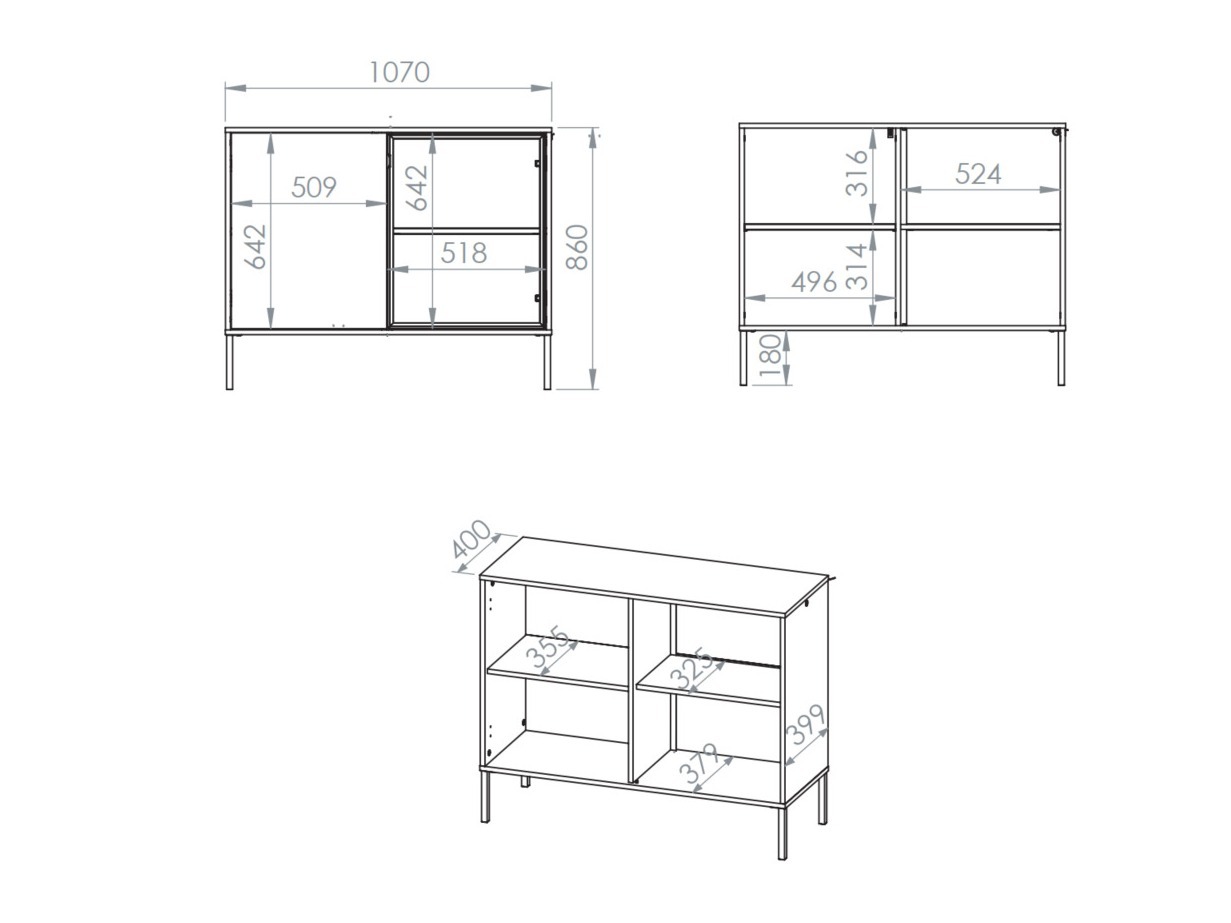 Aparador Virsalo 102 (Caxemira)