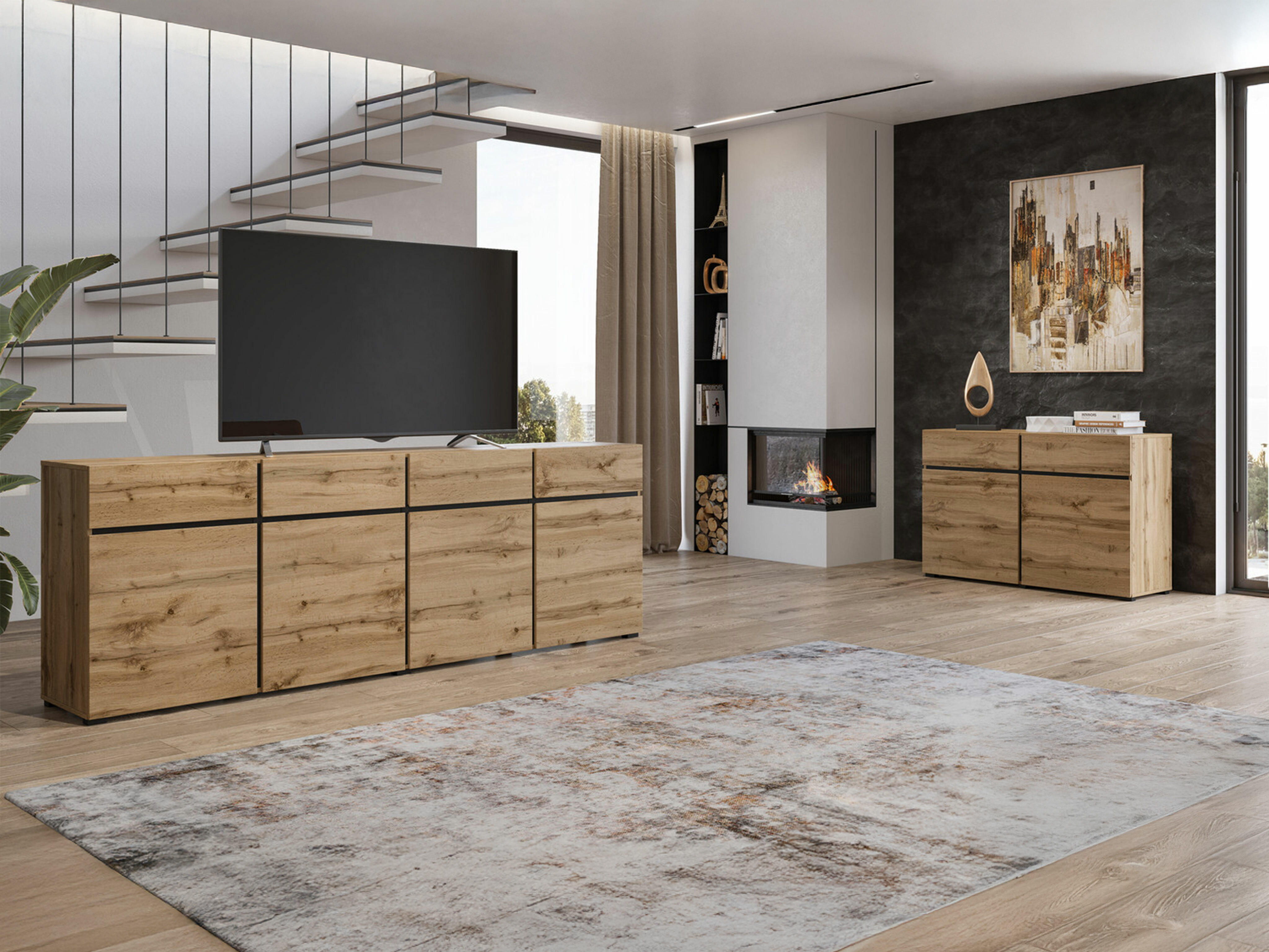 Cómoda Alfere 100 (Carvalho wotan)