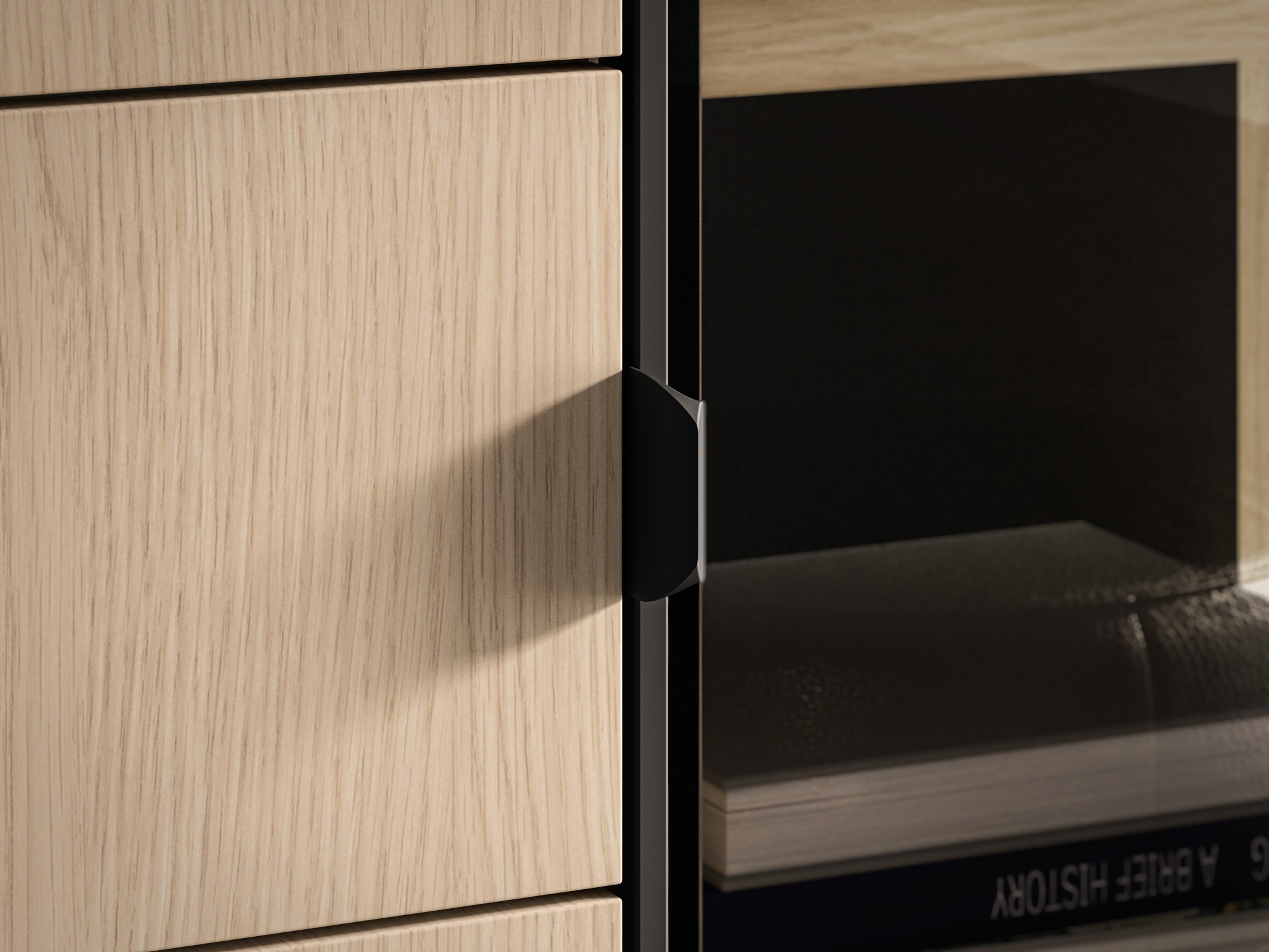 Conjunto para sala de estar Virsalo 105 (Carvalho)