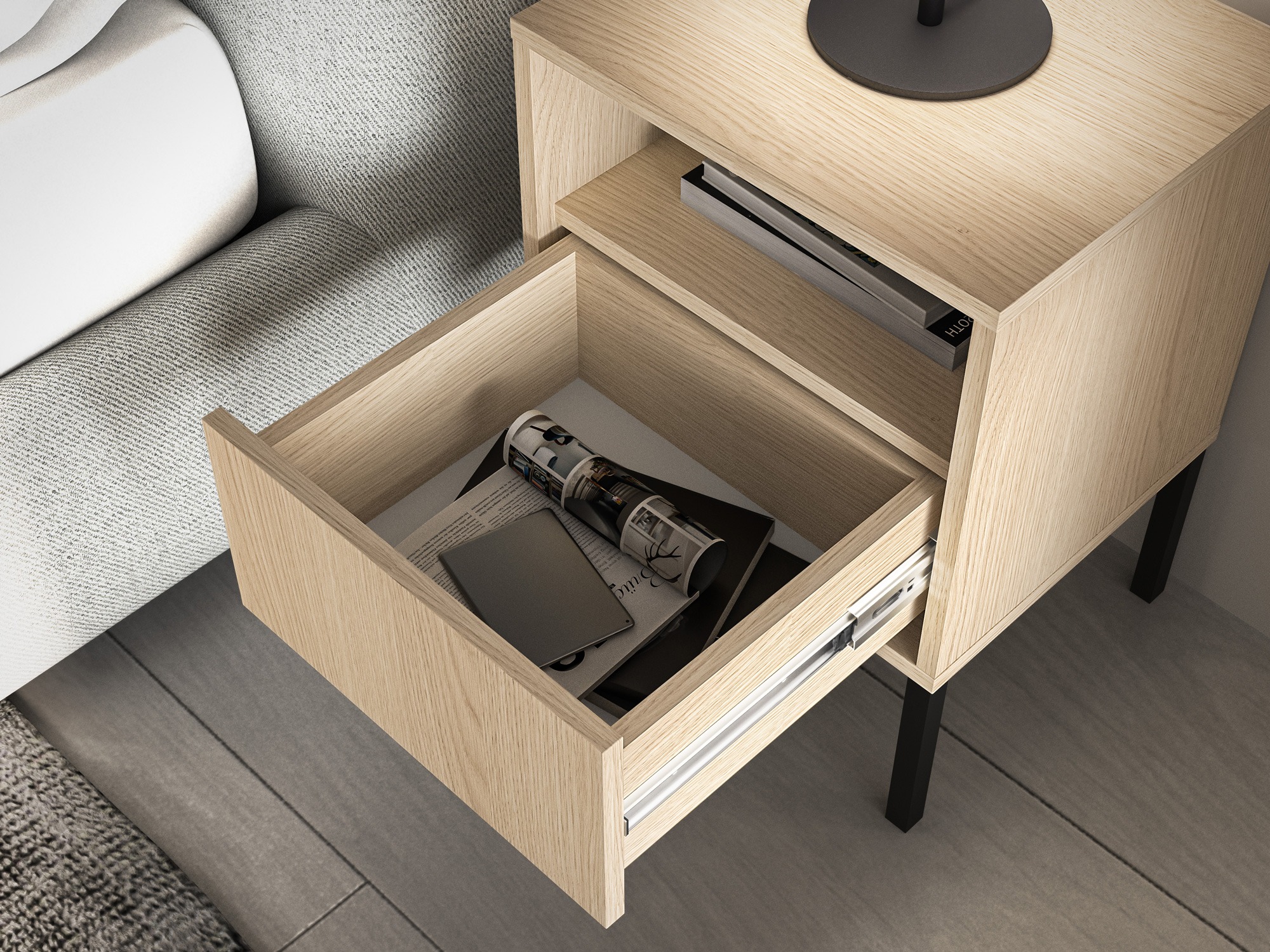 Mesa de cabeceira Virsalo 104 (Carvalho)