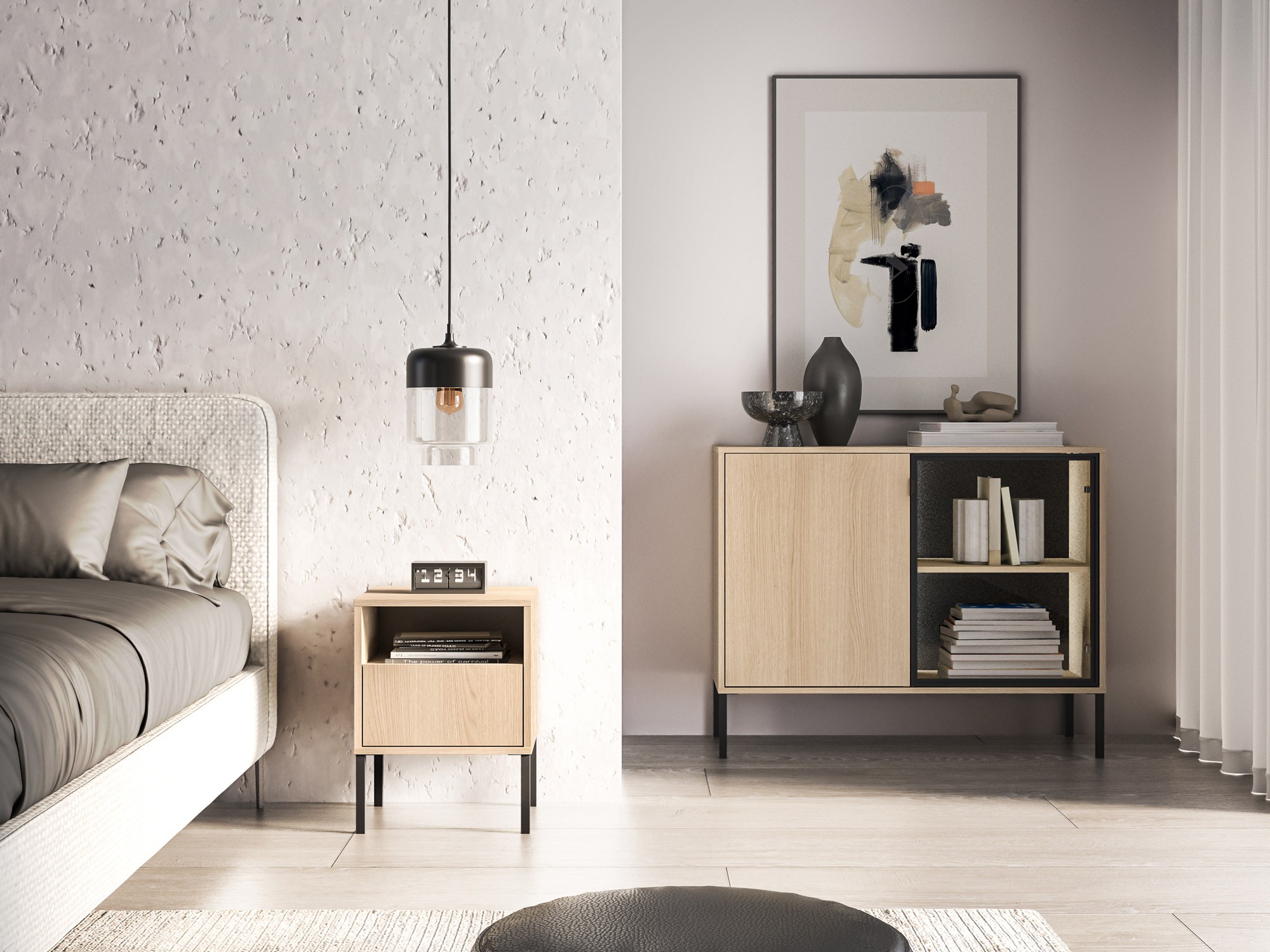 Mesa de cabeceira Virsalo 104 (Carvalho)