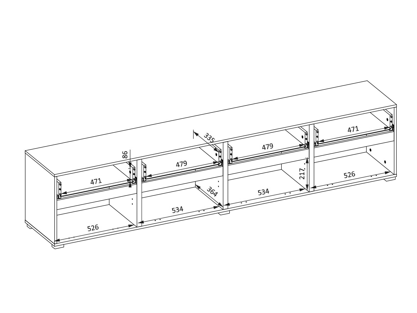 Móvel de TV Alfere 101 (Branco)