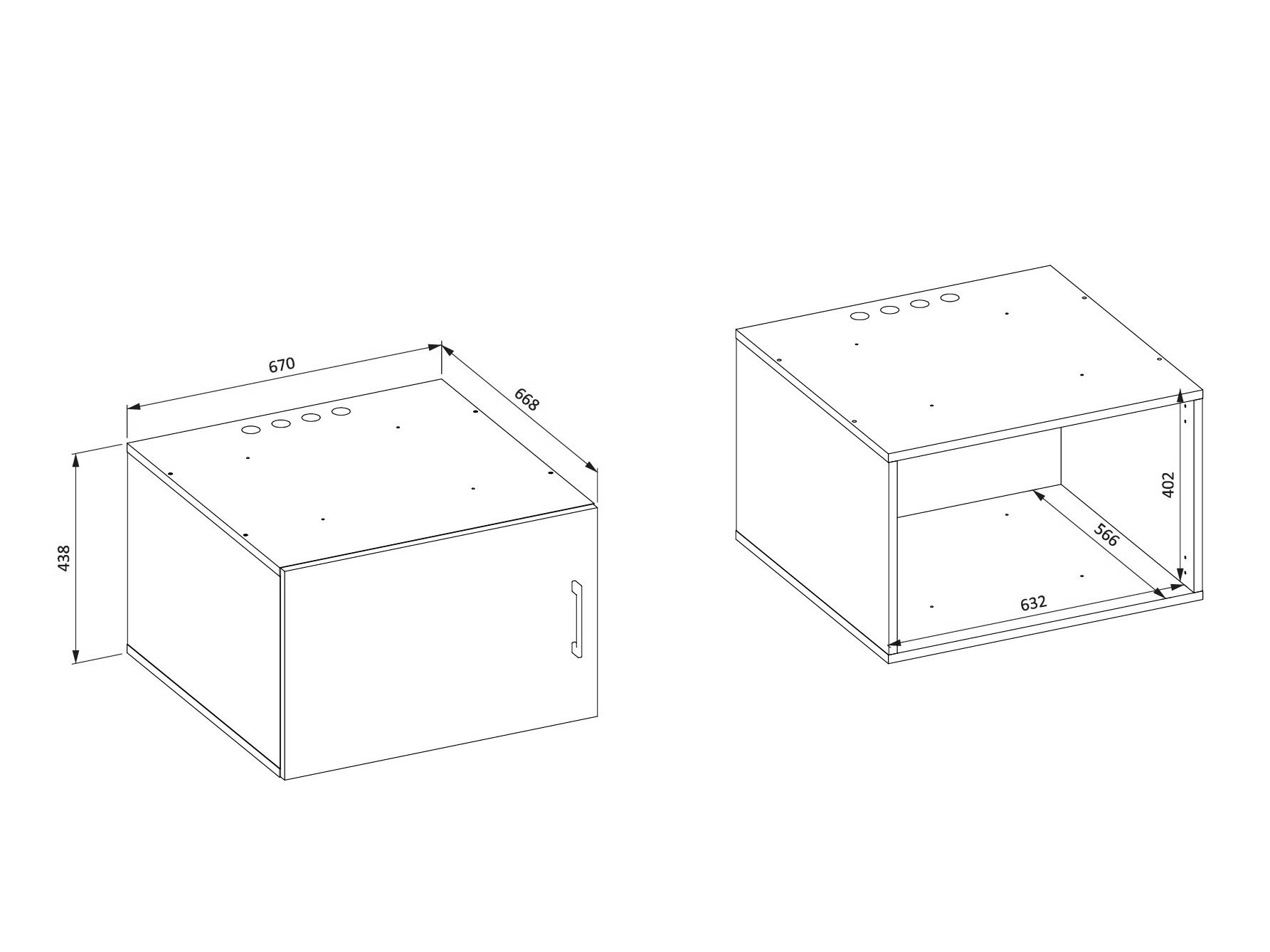 Armário montado na parede para casa de banho Novdele 104 (Branco)