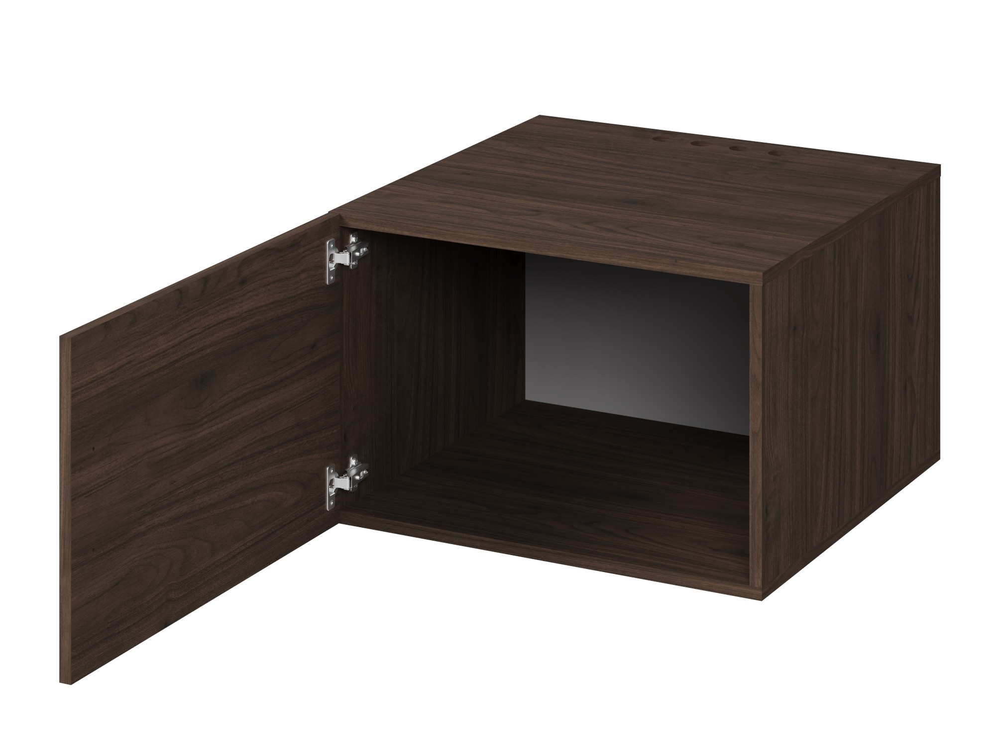 Armário montado na parede para casa de banho Novdele 104 (Nogueira)