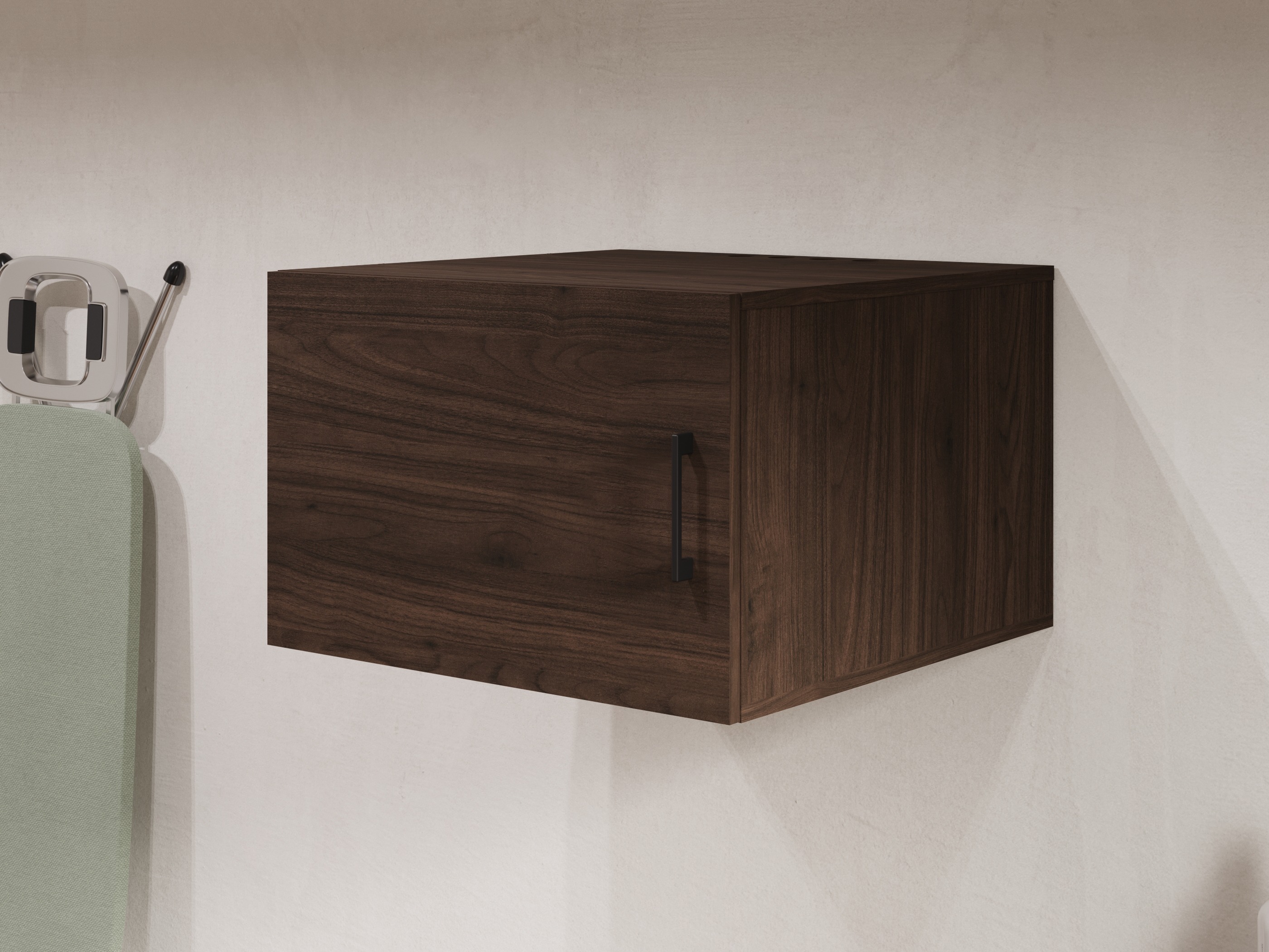 Armário montado na parede para casa de banho Novdele 104 (Nogueira)