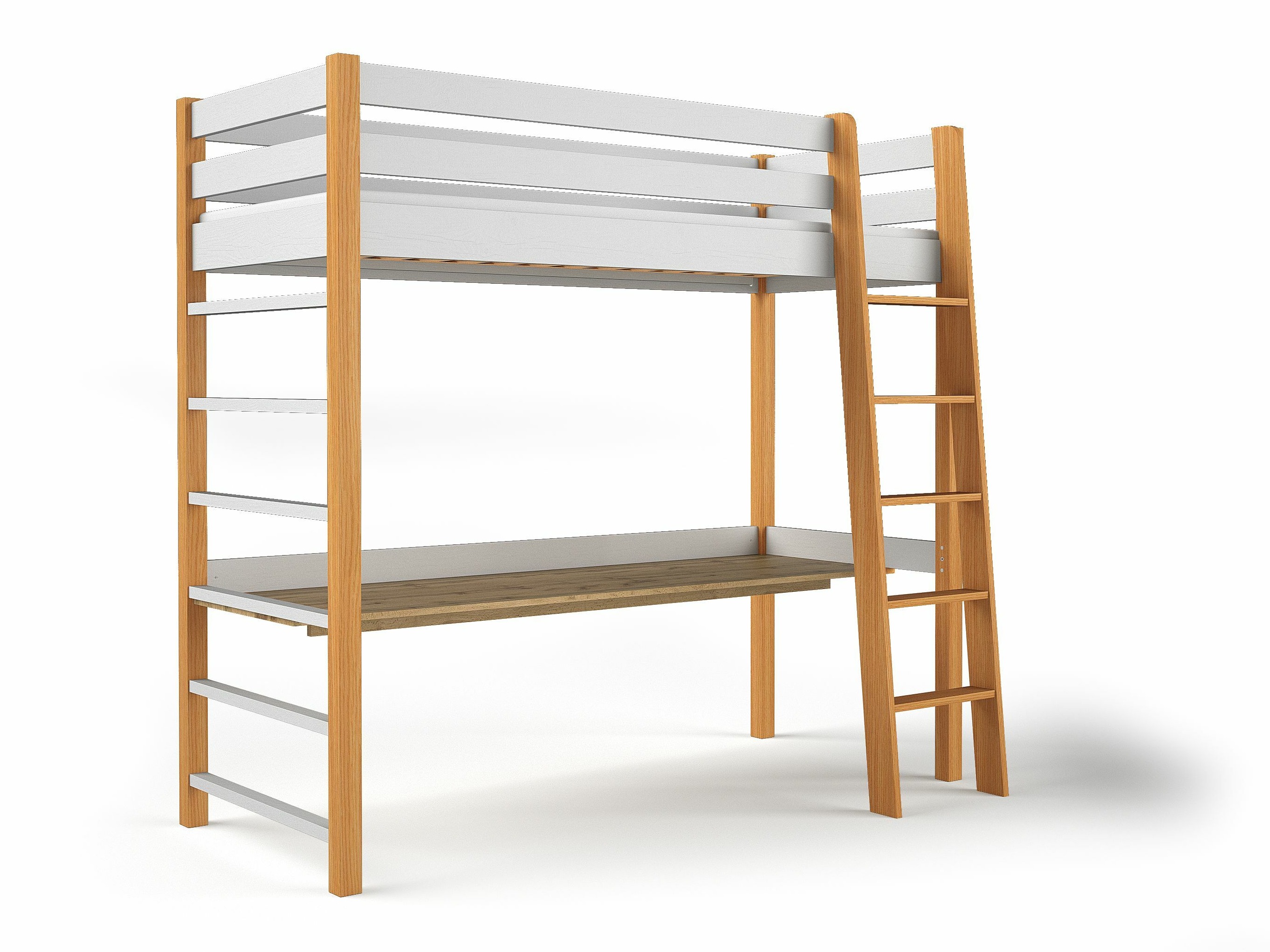 Cama alta Ogden 173 (Branco)