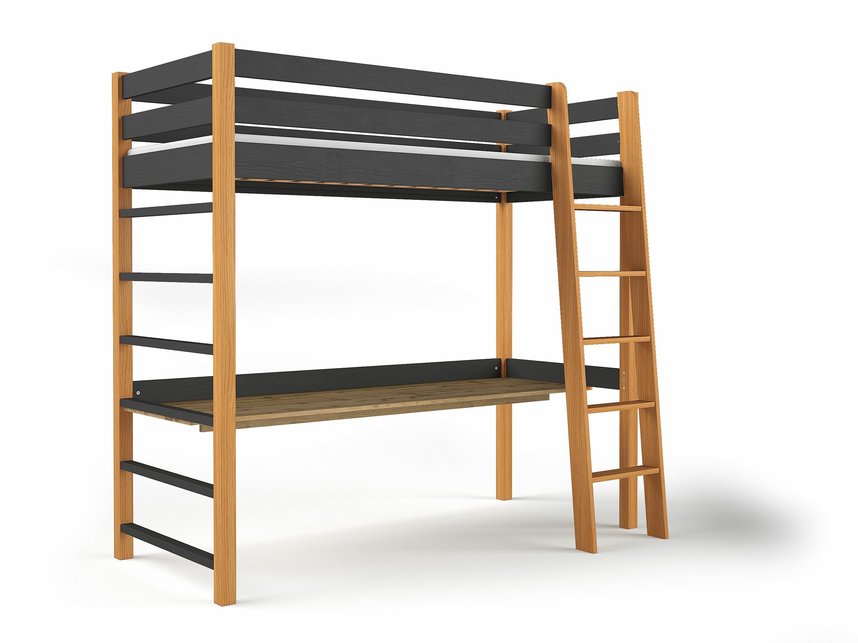 Cama alta Ogden 173 (Preto)