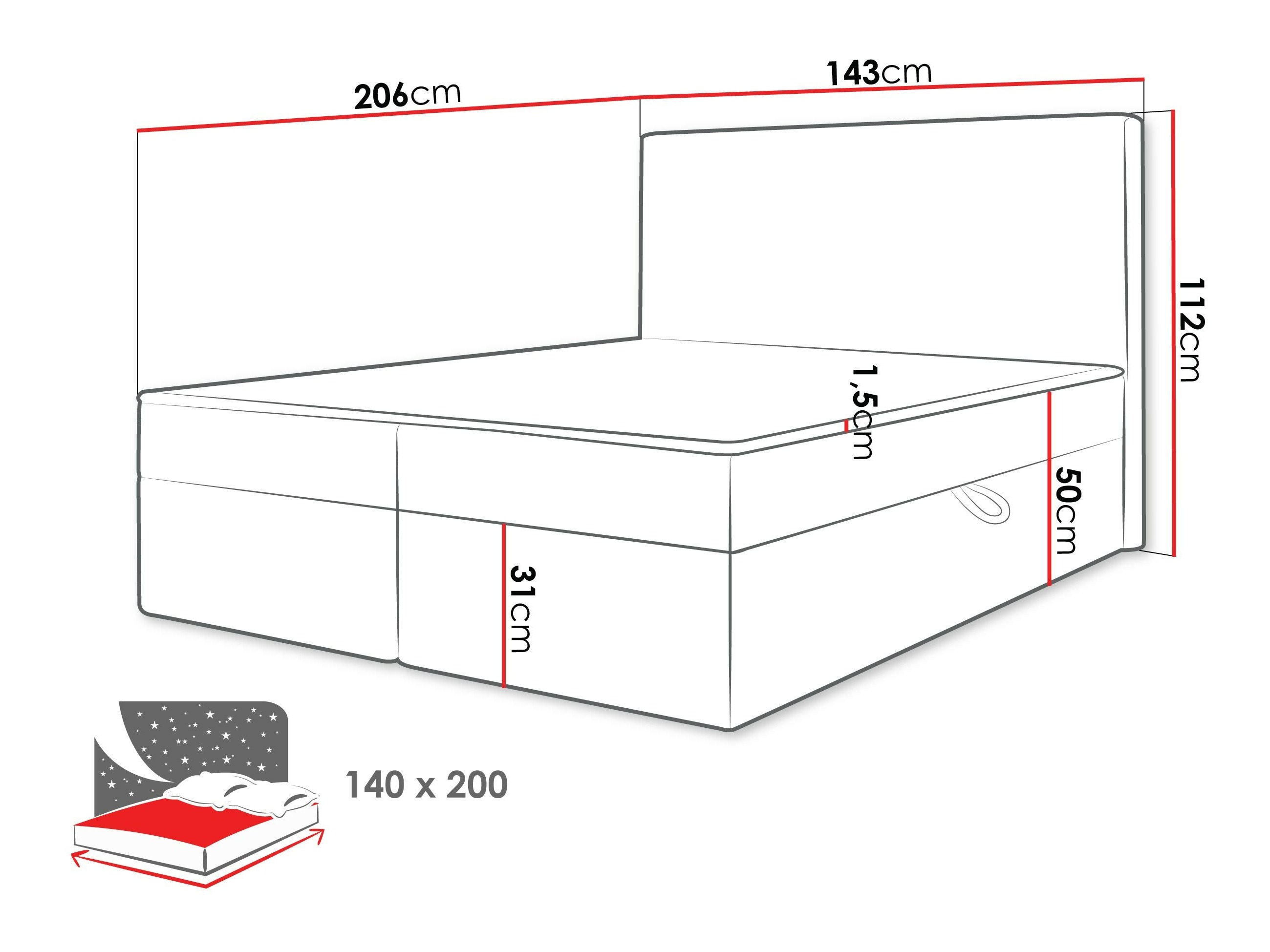 Cama continental Comfivo 502 (Ambience 02)