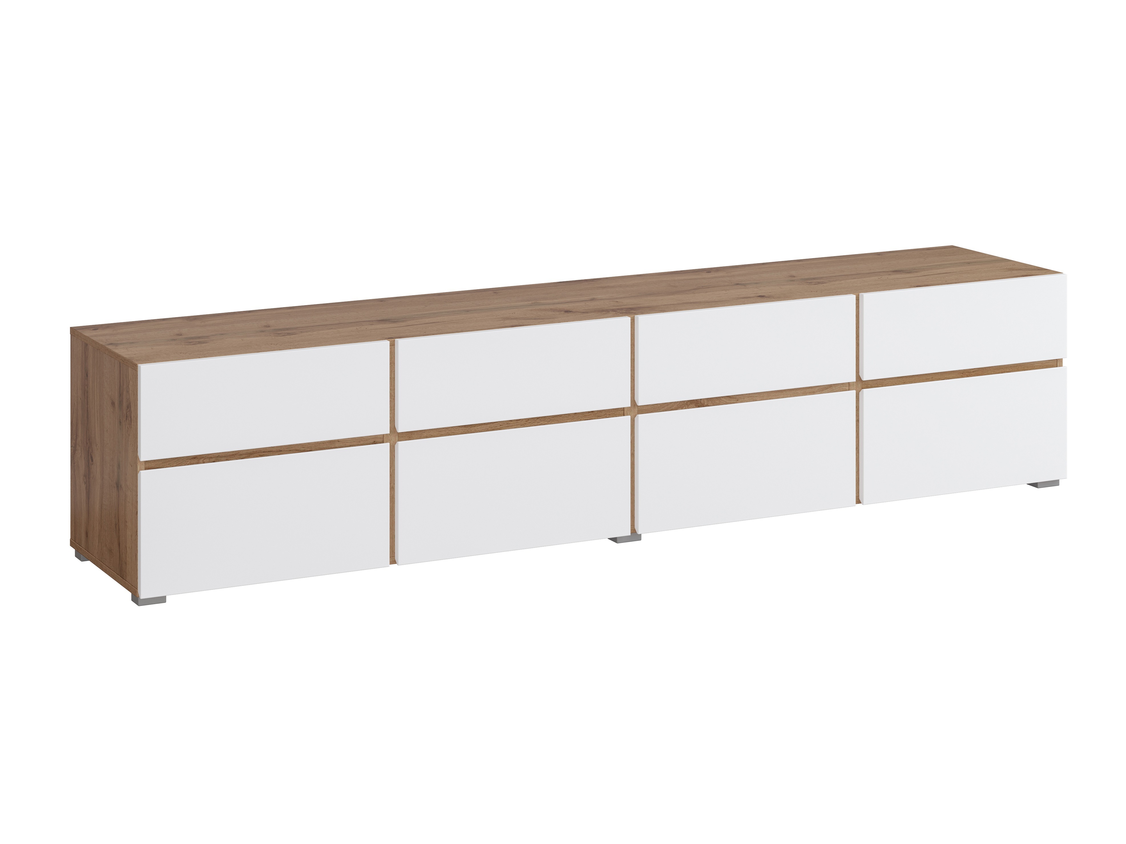 Móvel de TV Alfere 101 (Wotak carvalho + Branco)