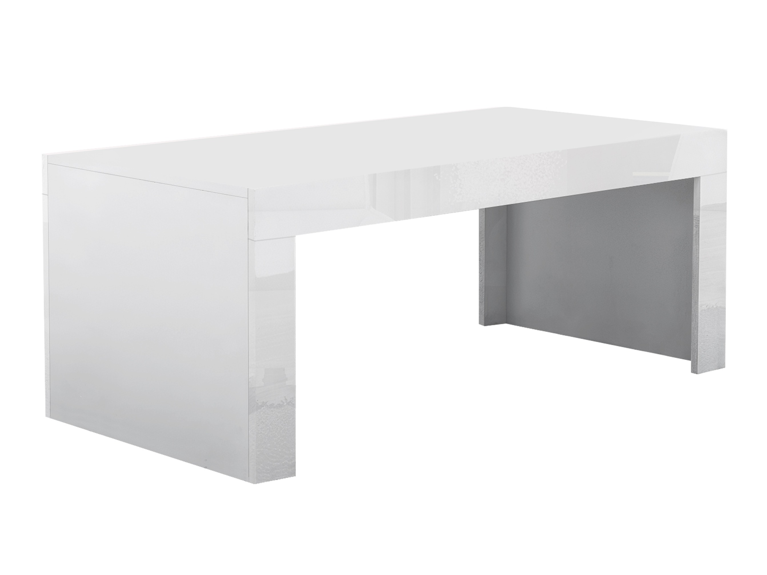 Mesa de centro Charlotte 107 (Branco + Branco brilhante)