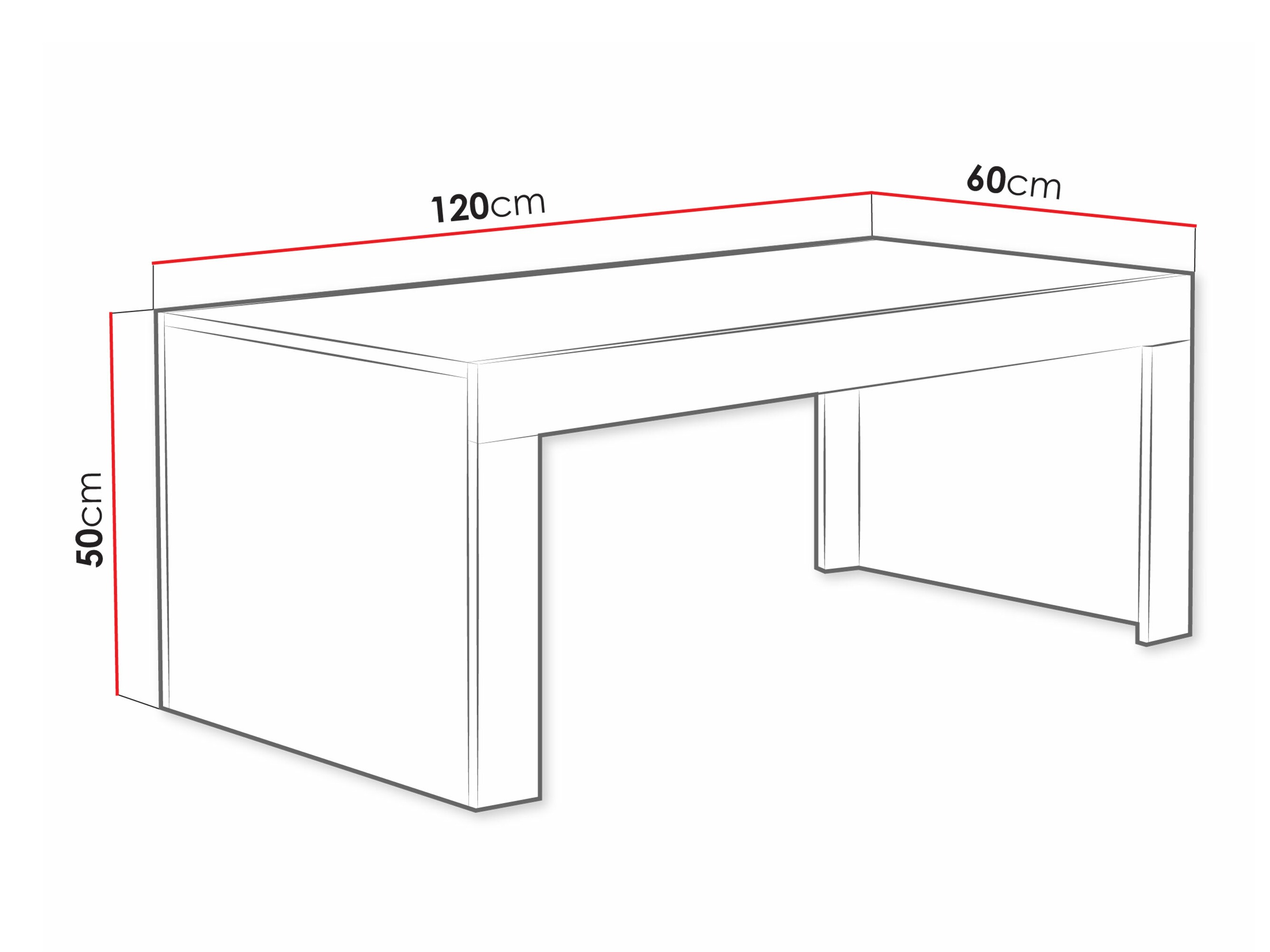 Mesa de centro Charlotte 107 (Branco + Branco brilhante)