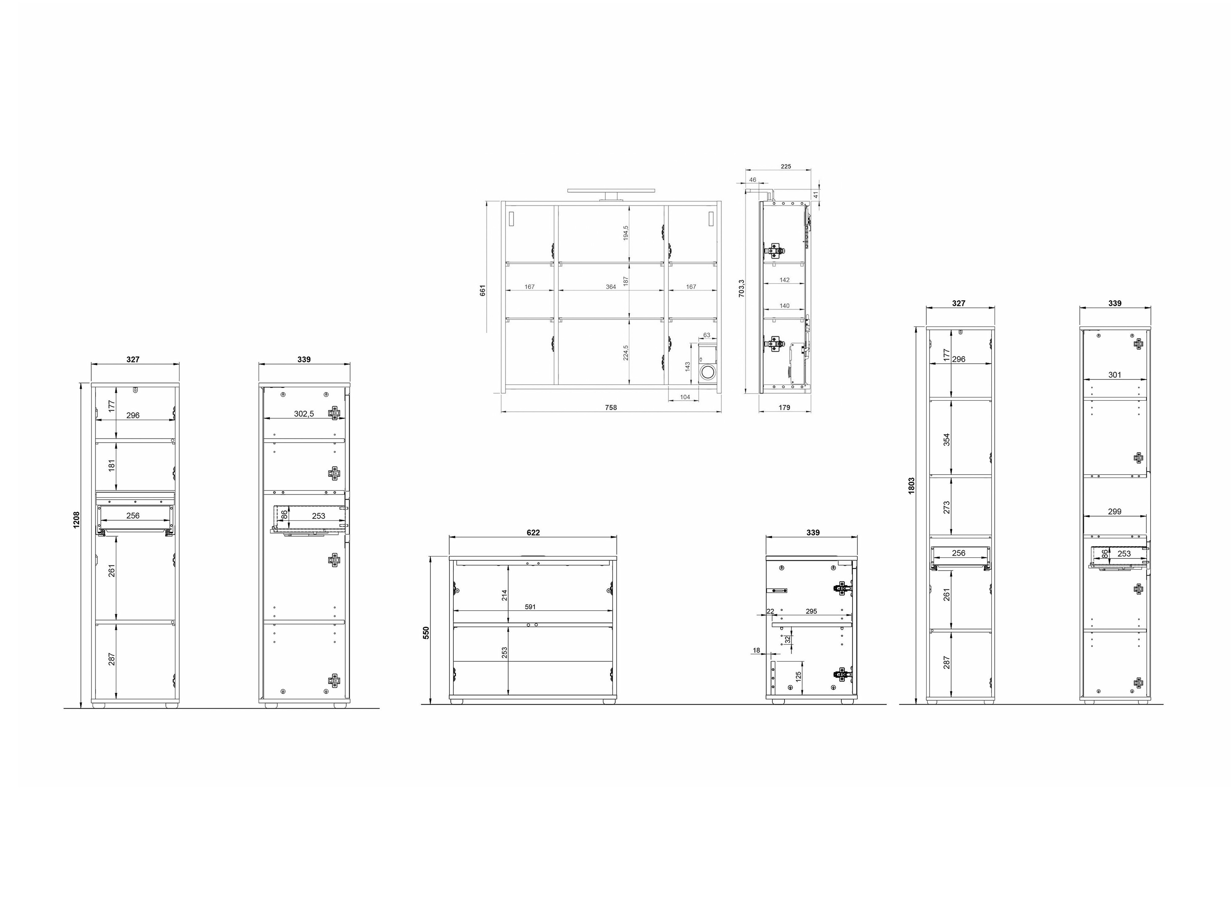 Conjunto para casa de banho Tensona 105
