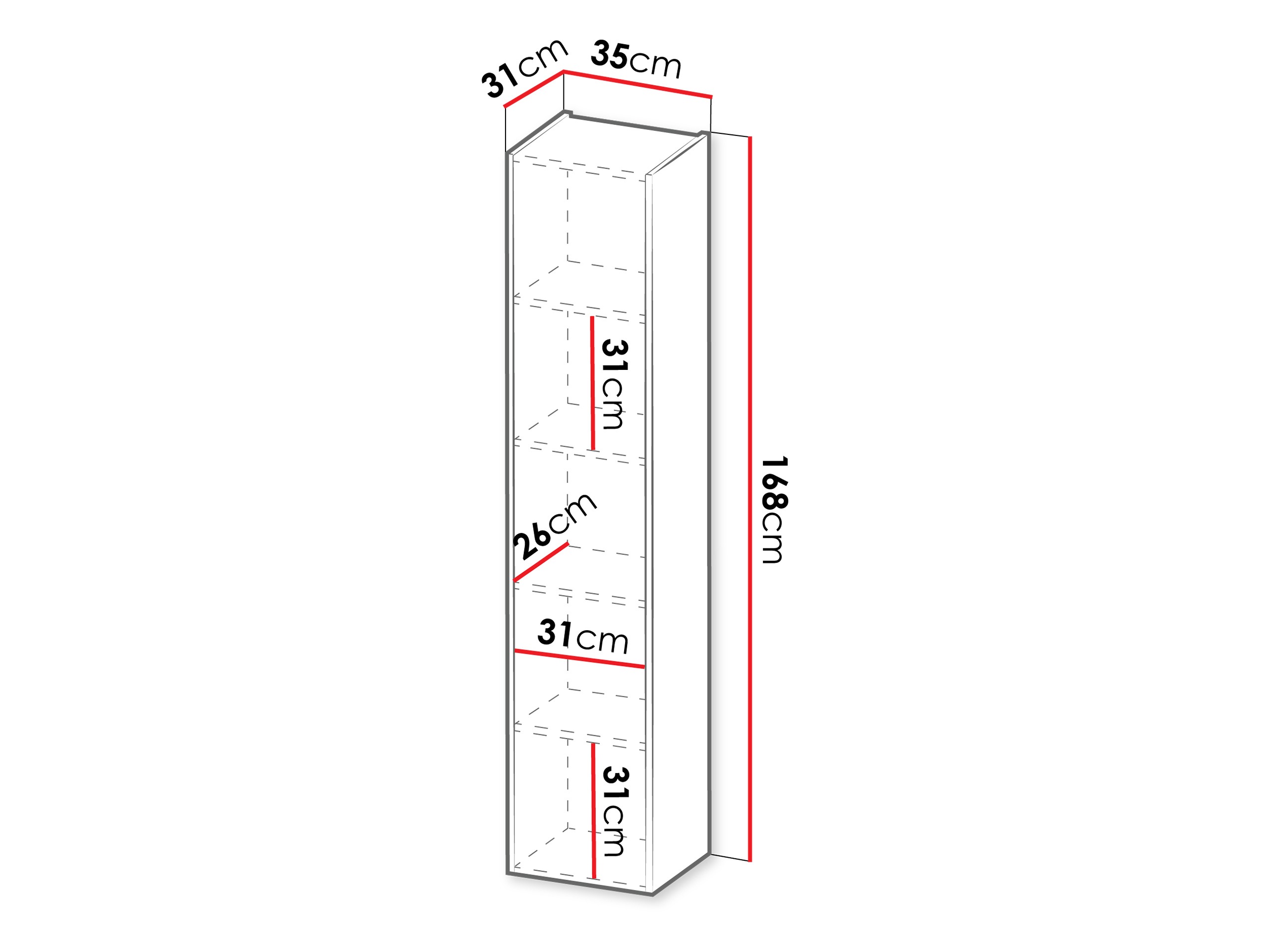 Estante de parede Evanovu 104