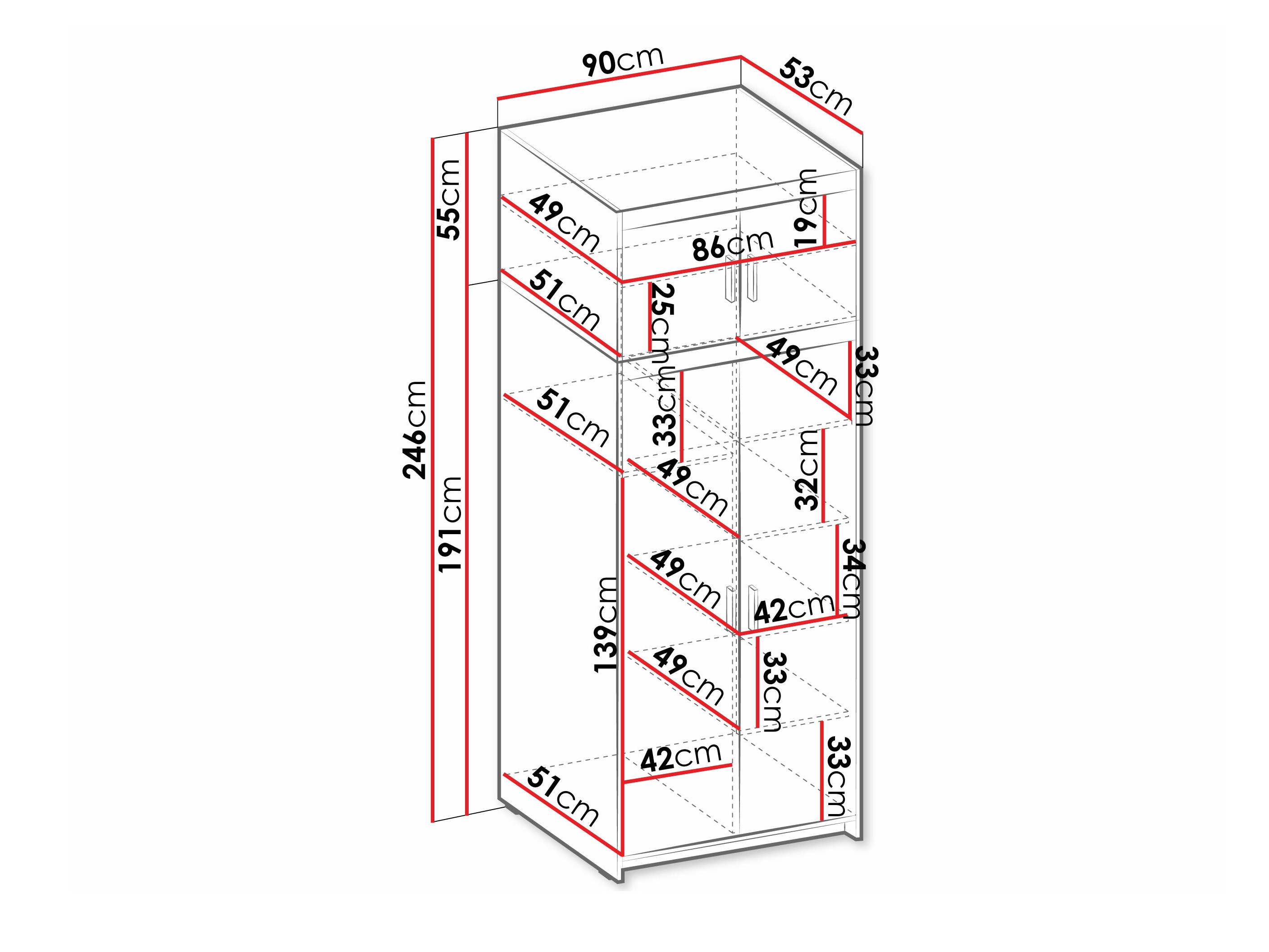 Roupeiro Novduni 103 (Branco)