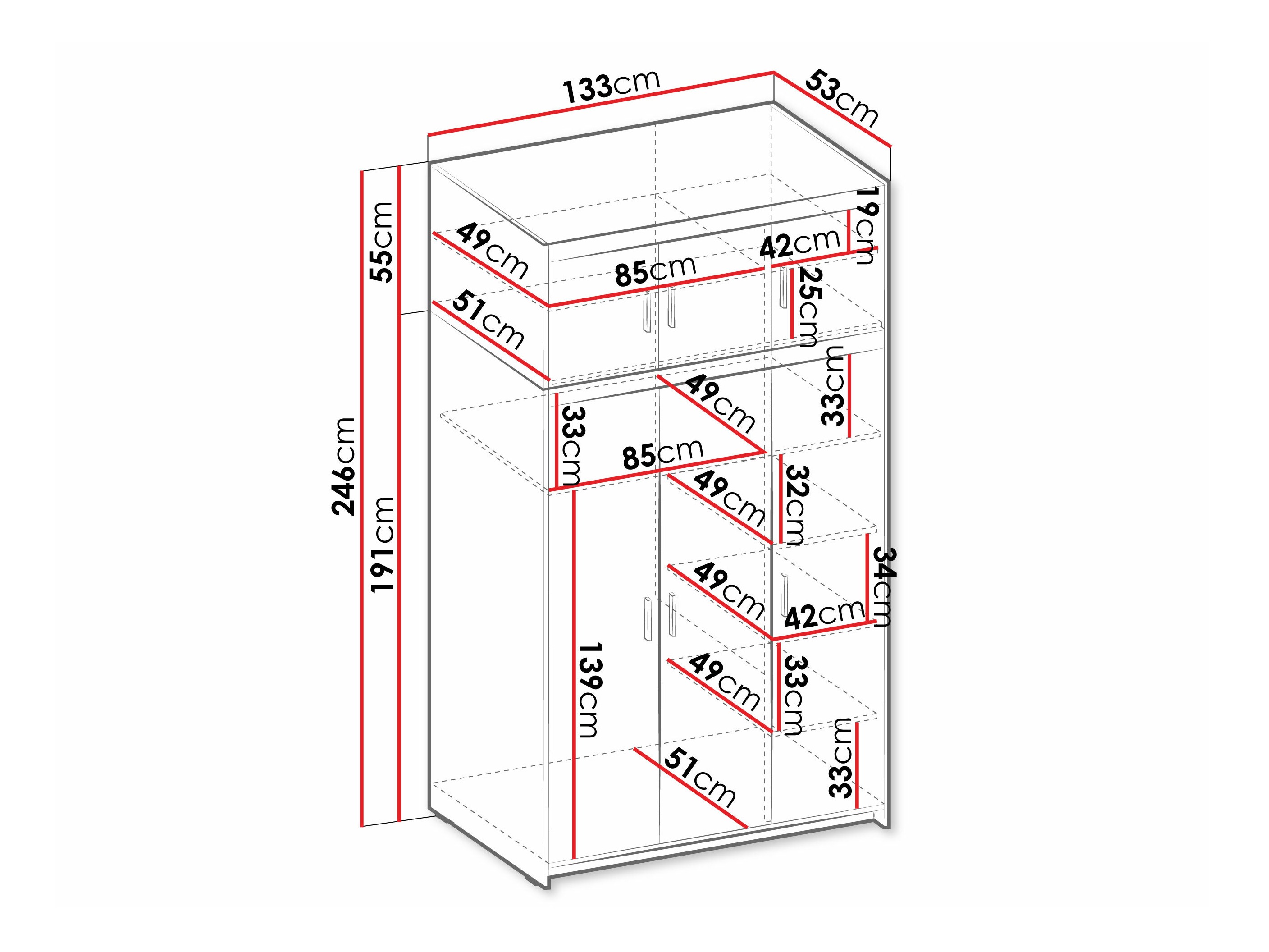 Roupeiro Novduni 104 (Carvalho sonoma)