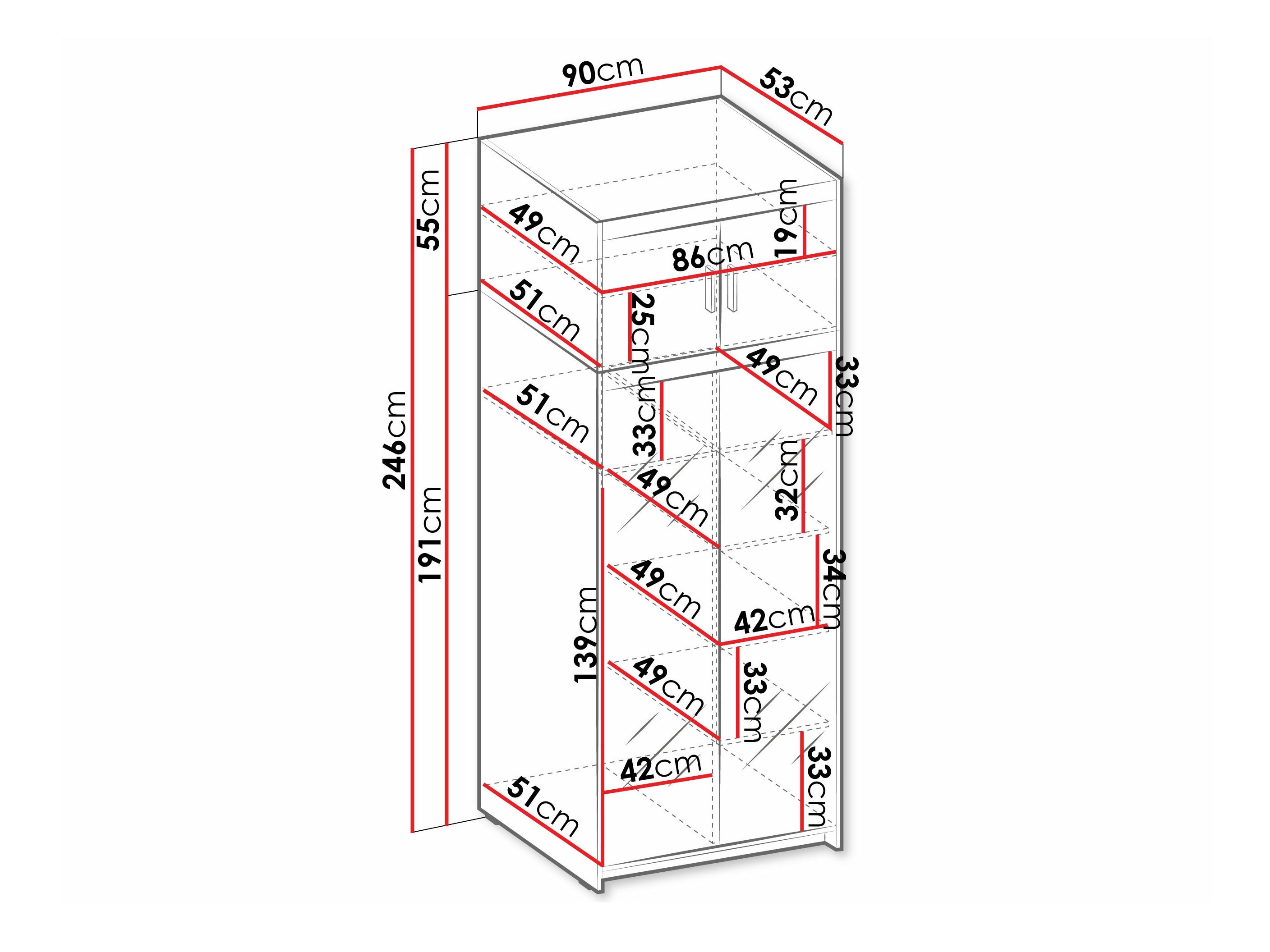 Roupeiro Novduni 119 (Carvalho sonoma)