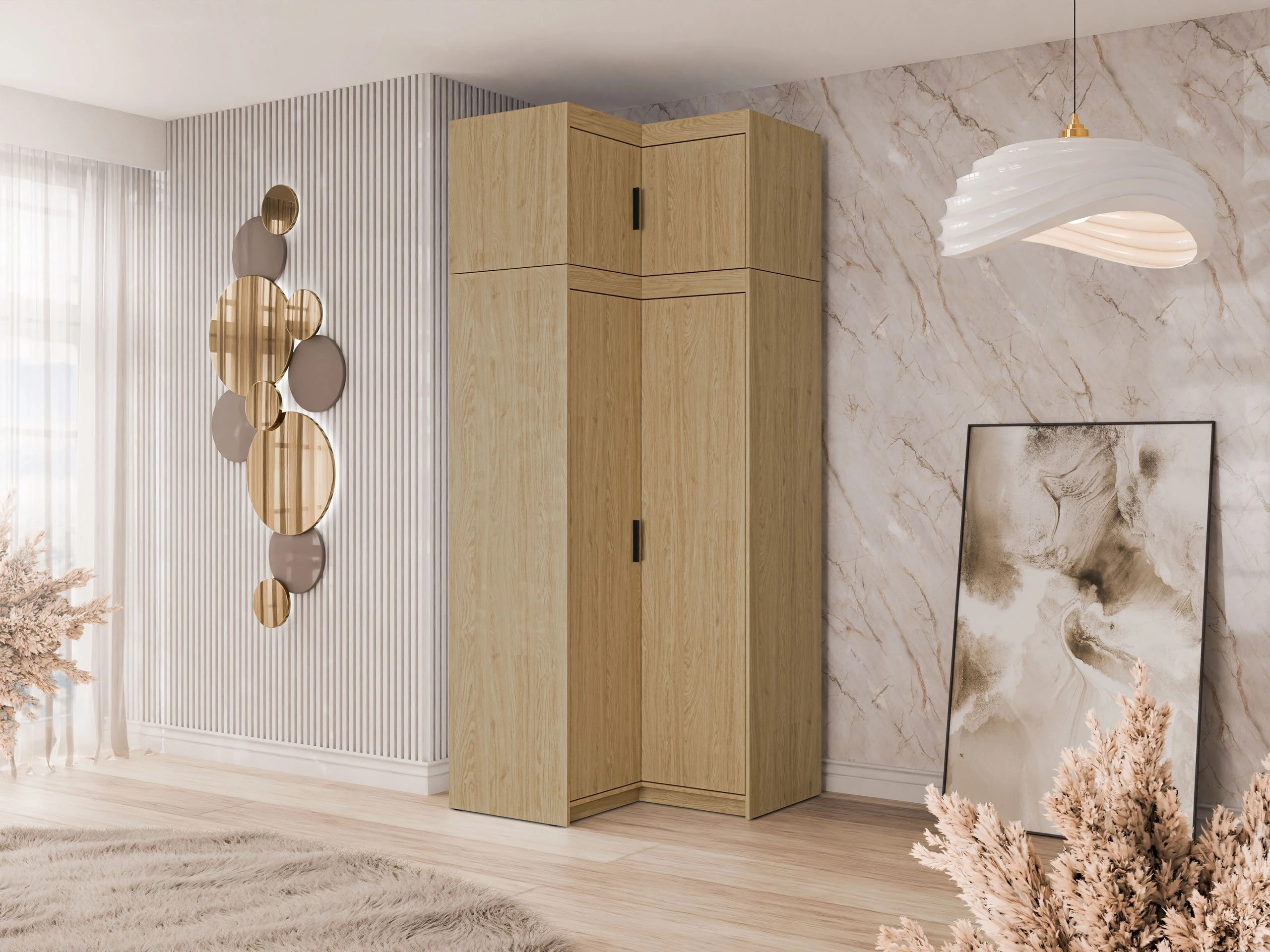 Armário para cantos Novduni 118 (Carvalho)