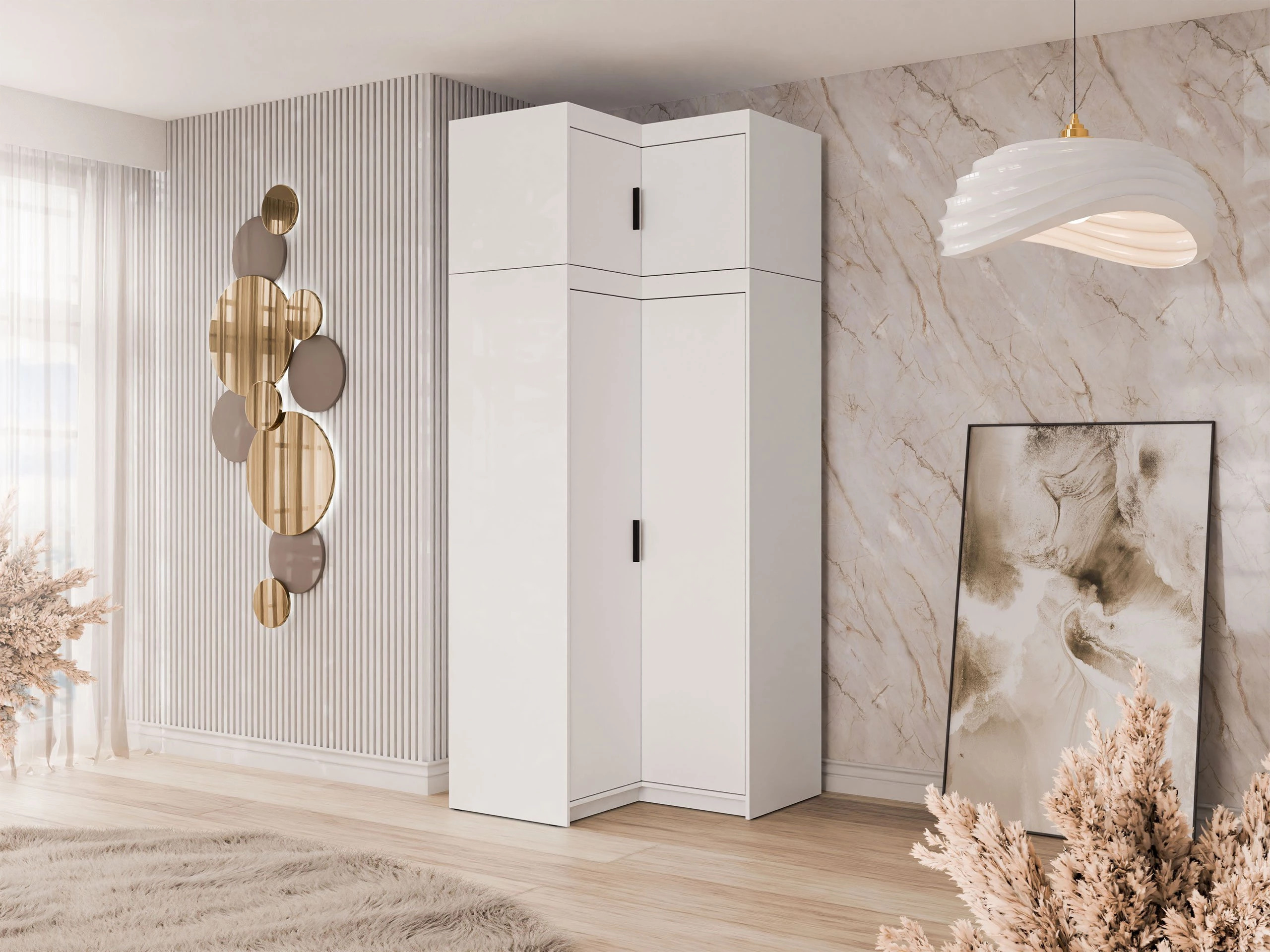 Roupeiro de canto Novduni 121 (Branco)